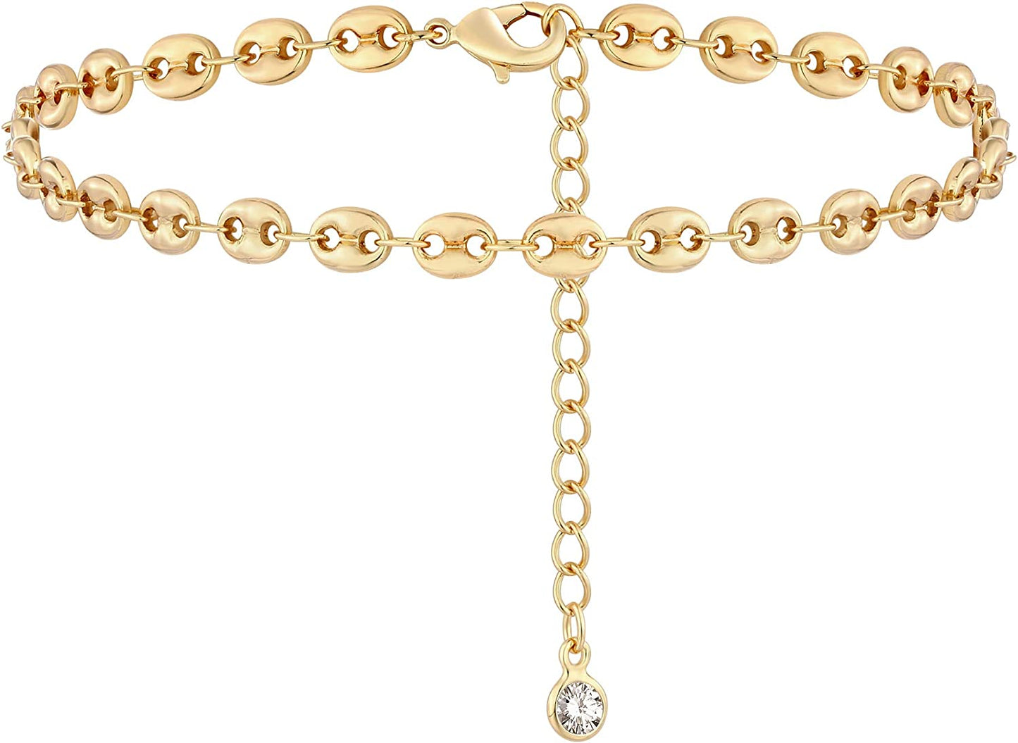 VACRONA Gold Anklets for Women 14K Gold Plated Boho Beach Beaded Chain Anklet Dainty Turquoises Evil Eye Ankle Bracelet Adjustable Chain Anklet Foot Jewelry Apparel & Accessories > Jewelry > Anklets VACRONA Pig Nose