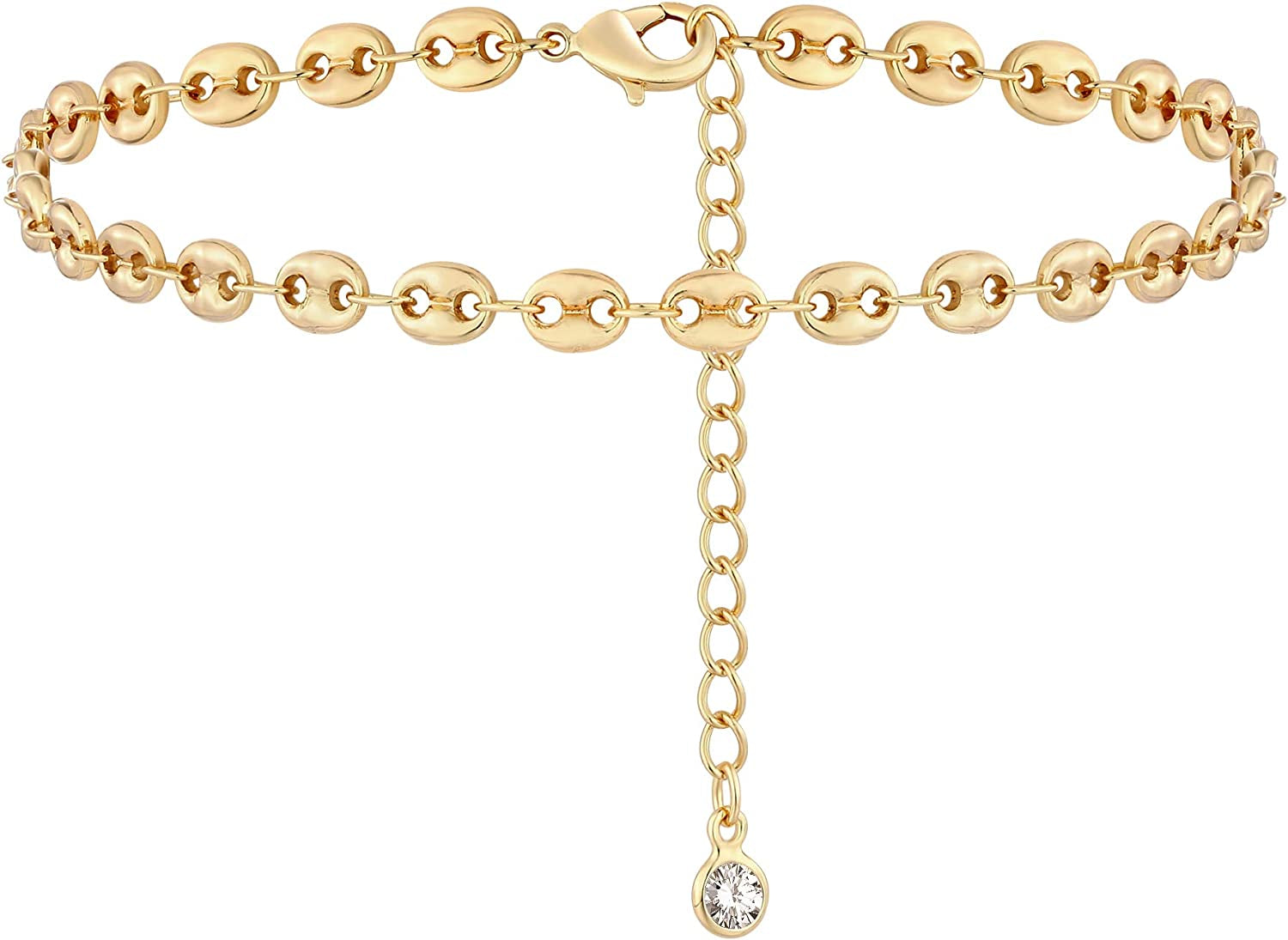 VACRONA Gold Anklets for Women 14K Gold Plated Boho Beach Beaded Chain Anklet Dainty Turquoises Evil Eye Ankle Bracelet Adjustable Chain Anklet Foot Jewelry Apparel & Accessories > Jewelry > Anklets VACRONA Pig Nose