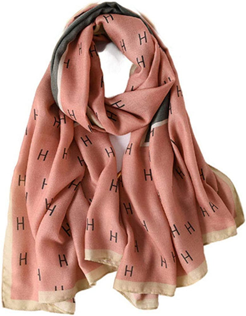 First Choose Cotton Linen Feeling Women Large Long Scarf Shawl Check Style Sunscreen Shawls Wraps Lightweight Pattern Apparel & Accessories > Clothing Accessories > Scarves & Shawls First Choose Pink-letters