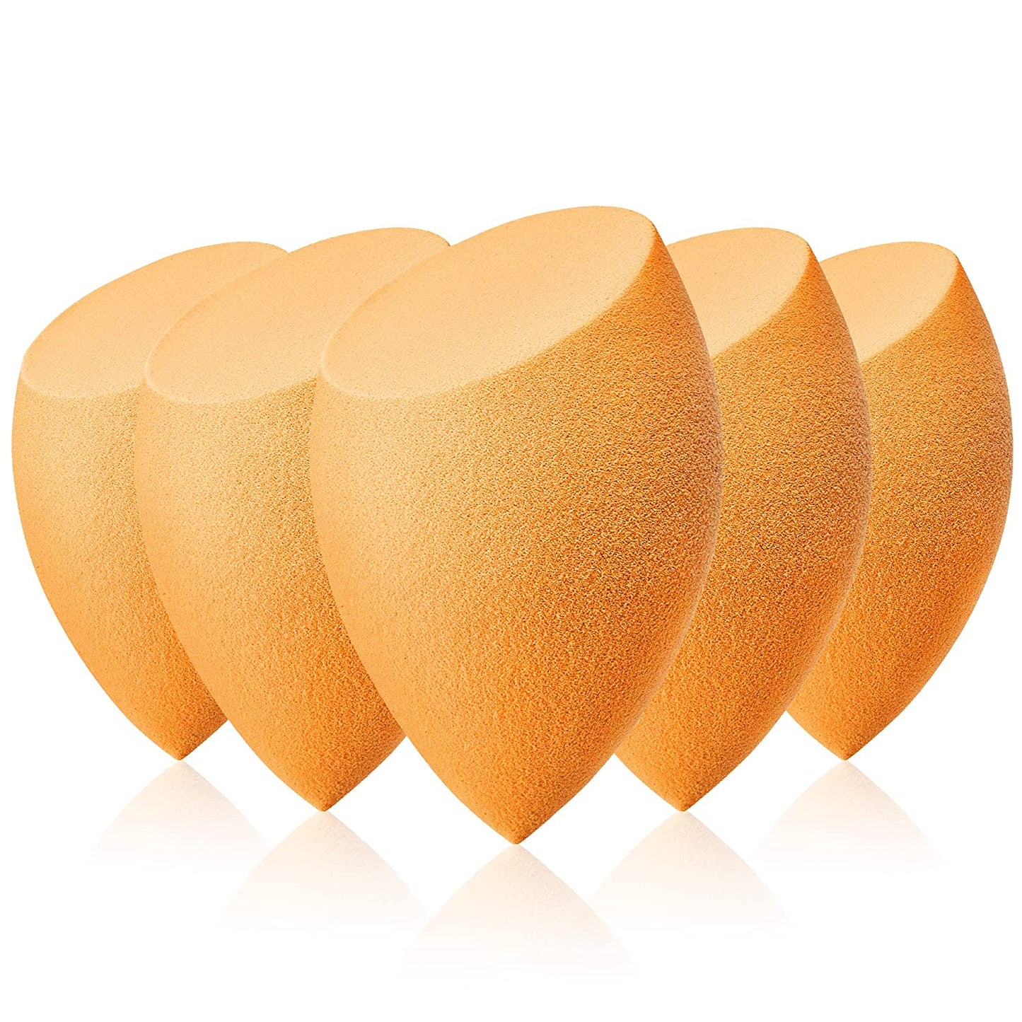 Hygea Beauty Makeup Sponge Set of 5 - Non Latex, Soft, Multi-Colored Foundation Blending Sponges for Cream, Powder and Liquid (Teardrop - Multicolor) Health & Beauty > Personal Care > Cosmetics > Cosmetic Tools > Makeup Tools HYGEA BEAUTY Oblique - Orange
