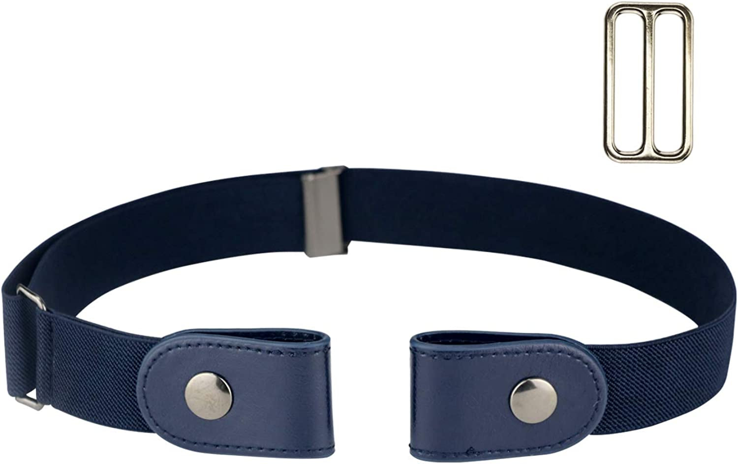 No Buckle Women/Men Stretch Belt, Invisible Elastic Belt for Jeans Pants Dresses Apparel & Accessories > Clothing Accessories > Belts maikun Blue waist 30"-63"
