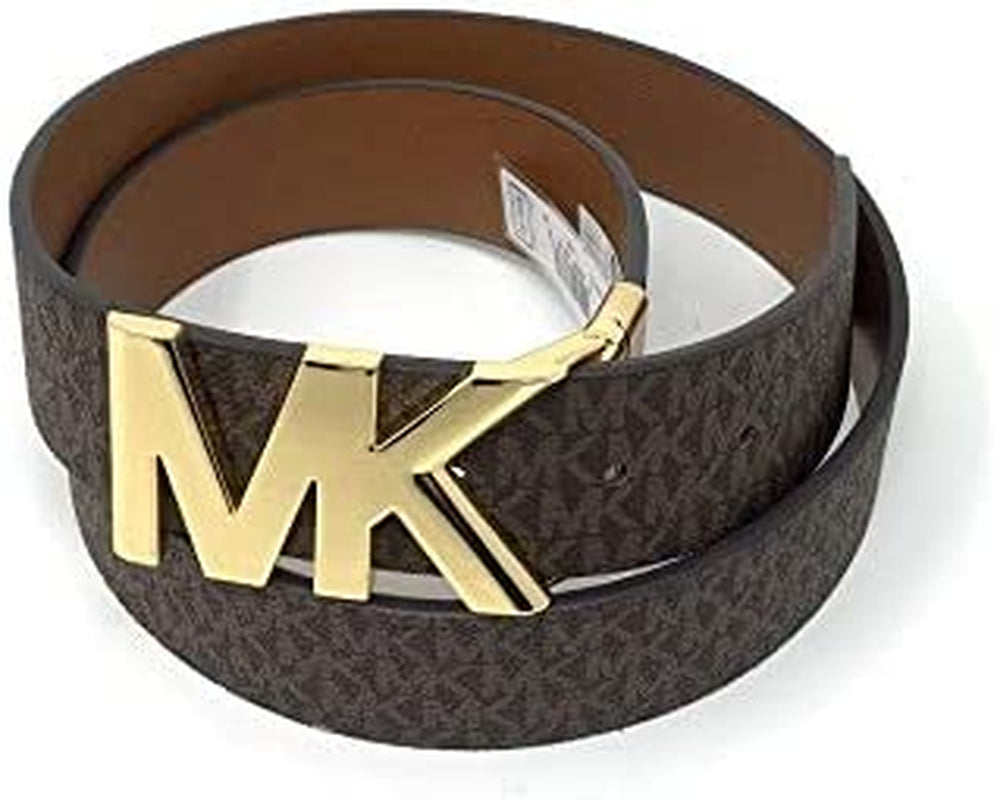 Michael Kors Womens Reversible MK Logo Belt Brown/Brown (S) Apparel & Accessories > Clothing Accessories > Belts Michael Kors