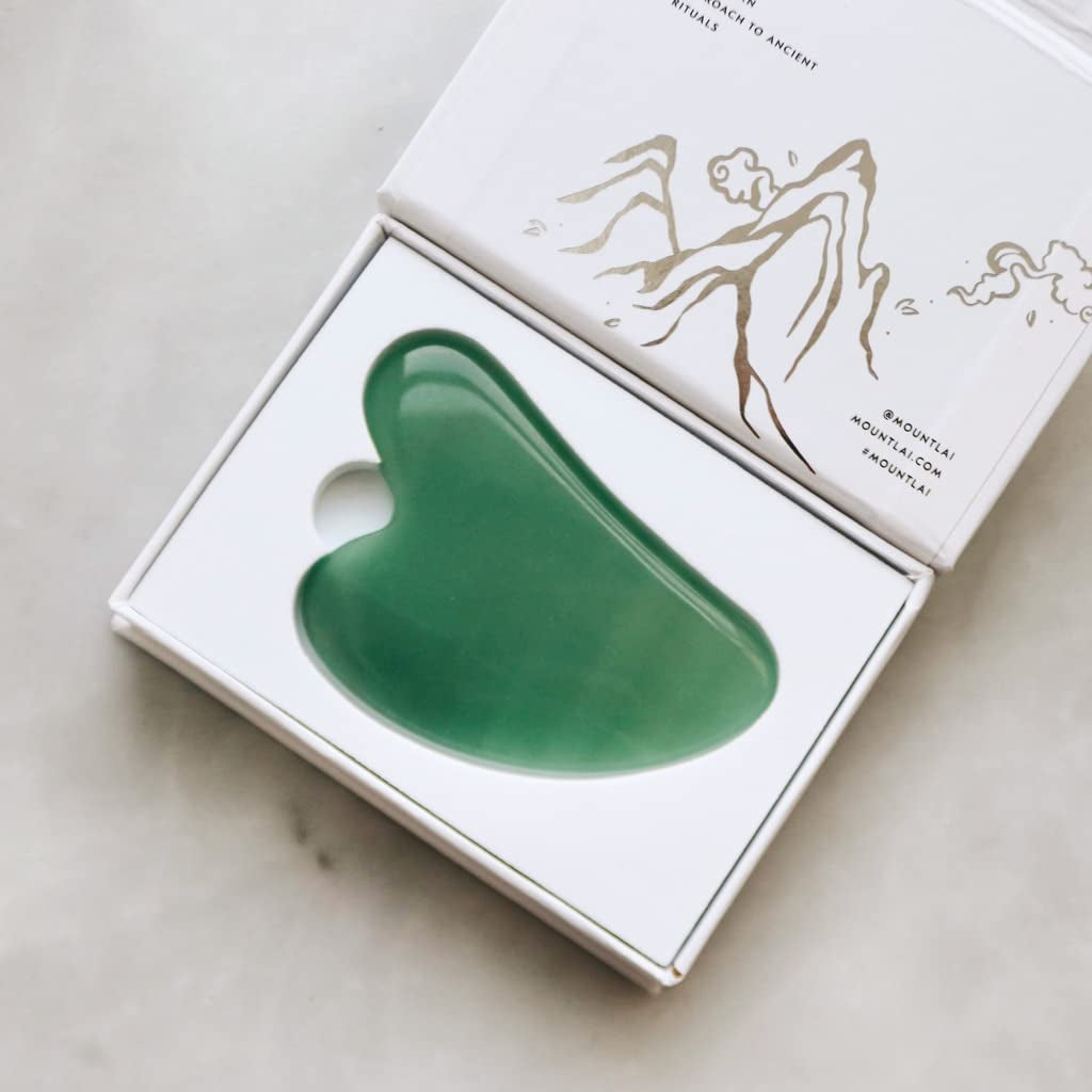 Mount Lai - the Jade Gua Sha Facial Lifting Tool | Gua Sha to Sculpt Facial Features + Release Tension Health & Beauty > Personal Care > Cosmetics > Cosmetic Tools > Skin Care Tools Mount Lai