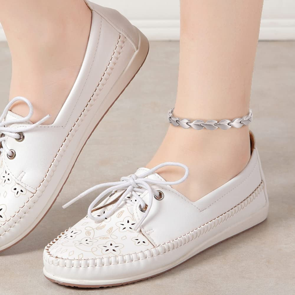 Wollet Titanium Magnetic Anklet Ankle Bracelet for Women with Magnets Jewelr Apparel & Accessories > Jewelry > Anklets Generic