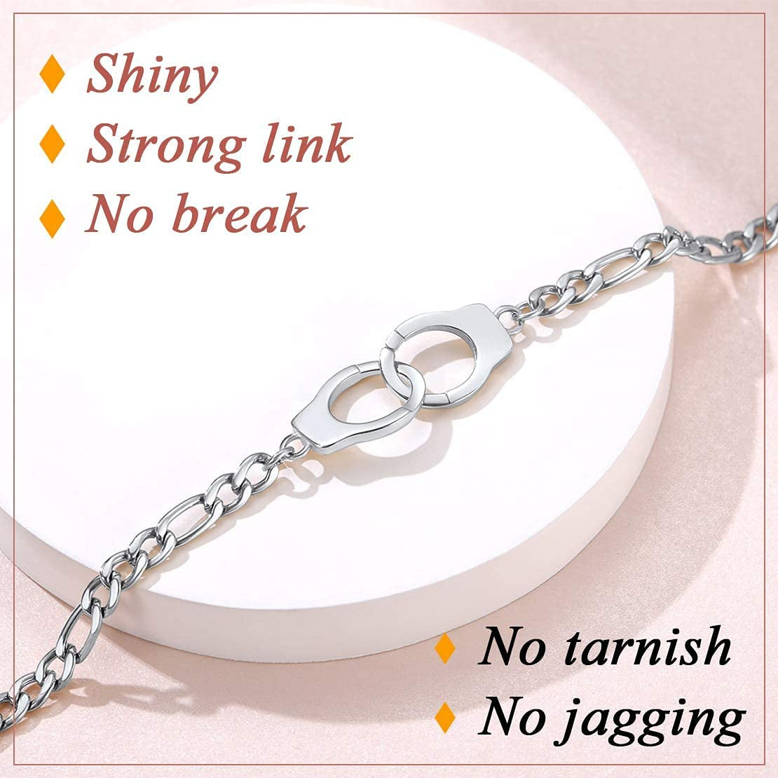 Findchic Handcuff Ankle Bracelets for Women Stainless Steel/18K Gold Plated Ankle Chain Punk Jewelry Apparel & Accessories > Jewelry > Anklets FindChic