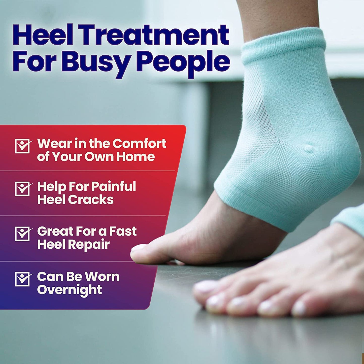 Moisturizing Socks for Cracked Heel Repair - Dry Heels Treatment for Rough Feet, Toeless Aloe Lotion Moisturizer Silicone Gel Lined Moisture Spa Heel Socks Pedicure Foot Care for Women Men Fits Most Health & Beauty > Personal Care > Foot Care ARMSTRONG AMERIKA