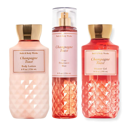 Bath and Body Works - Champagne Toast - Daily Trio - Shower Gel, Fine Fragrance Mist & Super Smooth Body Lotion Health & Beauty > Personal Care > Cosmetics > Bath & Body Bath and Body Works