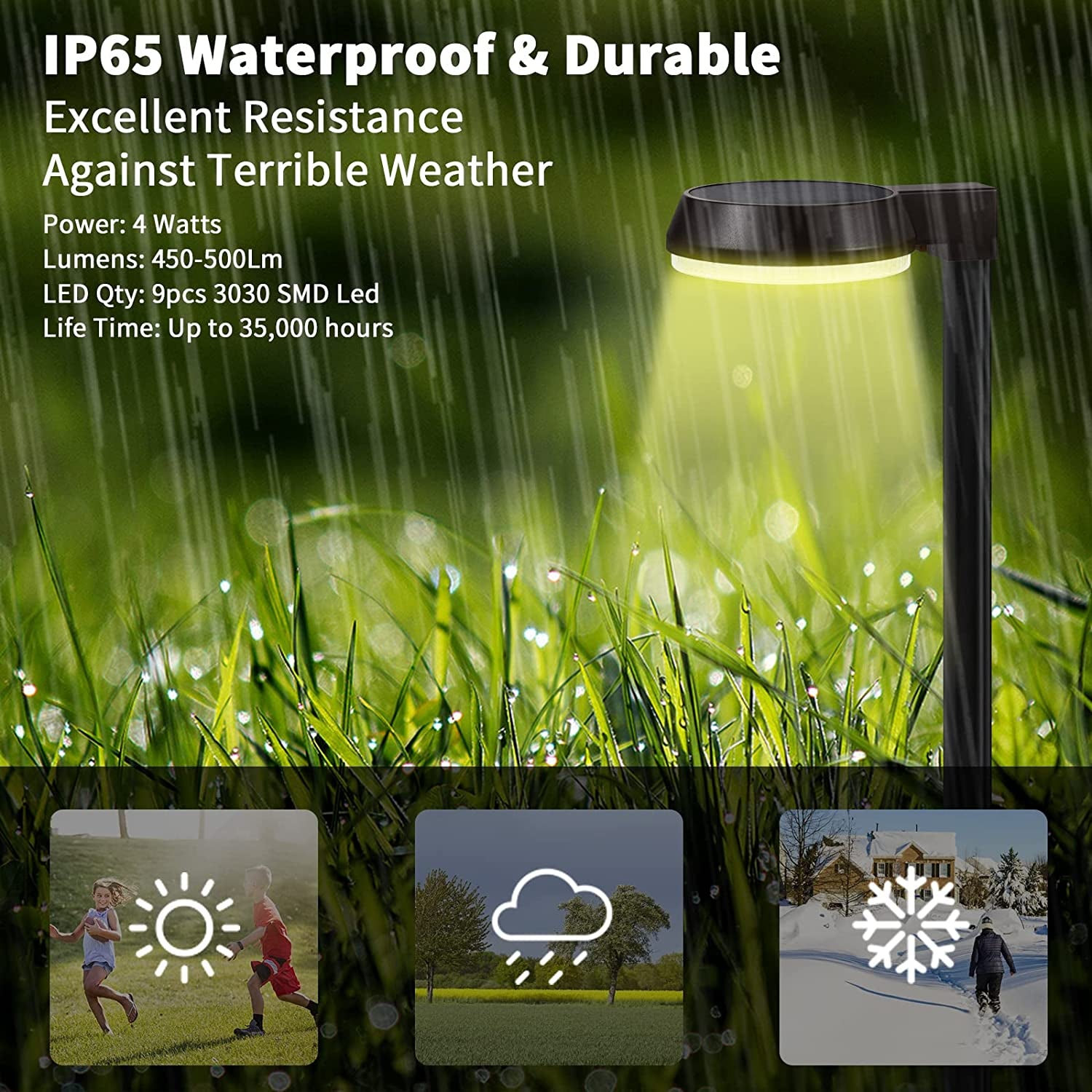 BROICS Solar Pathway Lights 450 Lumens Super Bright Solar Lights Outdoor IP65 Waterproof Solar Path Lights 2-In-1 Warm White and Daylight Solar Landscape Lights for Walkway Yard Lawn (4 Pack) Apparel & Accessories > Jewelry > Body Jewelry BROICS