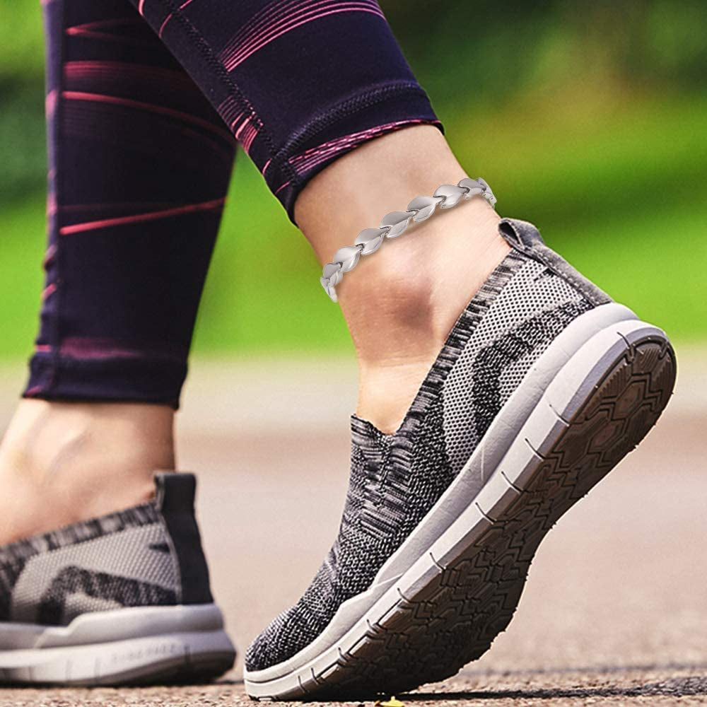 Wollet Titanium Magnetic Anklet Ankle Bracelet for Women with Magnets Jewelr Apparel & Accessories > Jewelry > Anklets Generic
