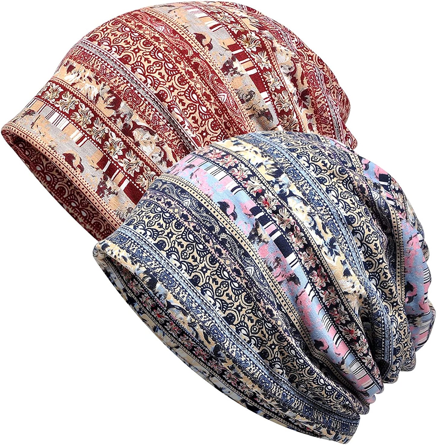 Kayier Women'S Baggy Casual Chemo Beanie Hats Headwear Caps Apparel & Accessories > Clothing Accessories > Headwear Kayier 2 Pack-k