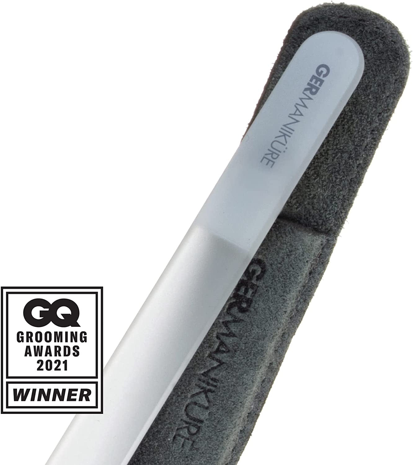 GERMANIKURE Mantra Glass Nail File in Suede Case, Ethically Made in Czech Republic - Professional Manicure & Pedicure Tools for Smooth Easy Shaping of Natural Fingernails Health & Beauty > Personal Care > Cosmetics > Cosmetic Tools > Nail Tools GERmanikure