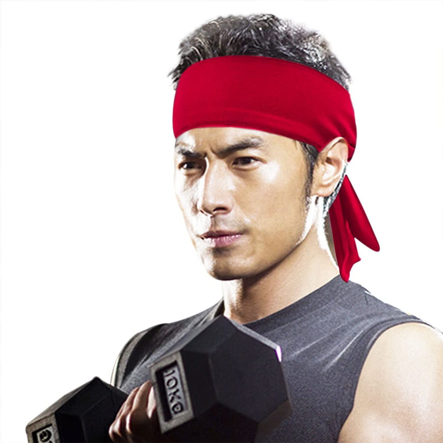 Quickly Dry Sports Headband for Women Men,Moisture Wicking Sweat Hair Band Stretch Sweatband Head Tie Scarf Wrap Bandana for Tennis Running Workout Yoga Gym Cycling Fitness under Helmet Liner Headwear Apparel & Accessories > Clothing Accessories > Bandanas & Headties Holiberty