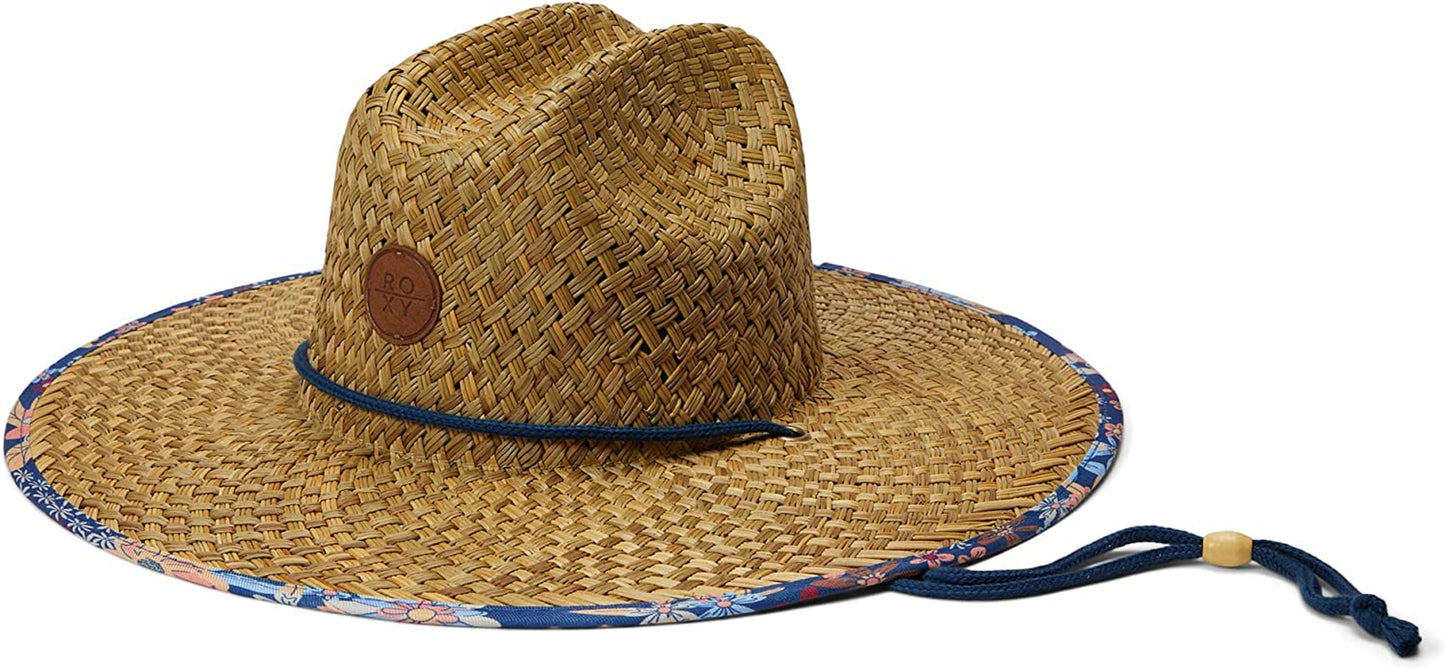 Roxy Women'S Pina to My Colada Straw Hat Apparel & Accessories > Clothing Accessories > Hats Roxy Bijou Blue New Tropics Ditsy Small-Medium