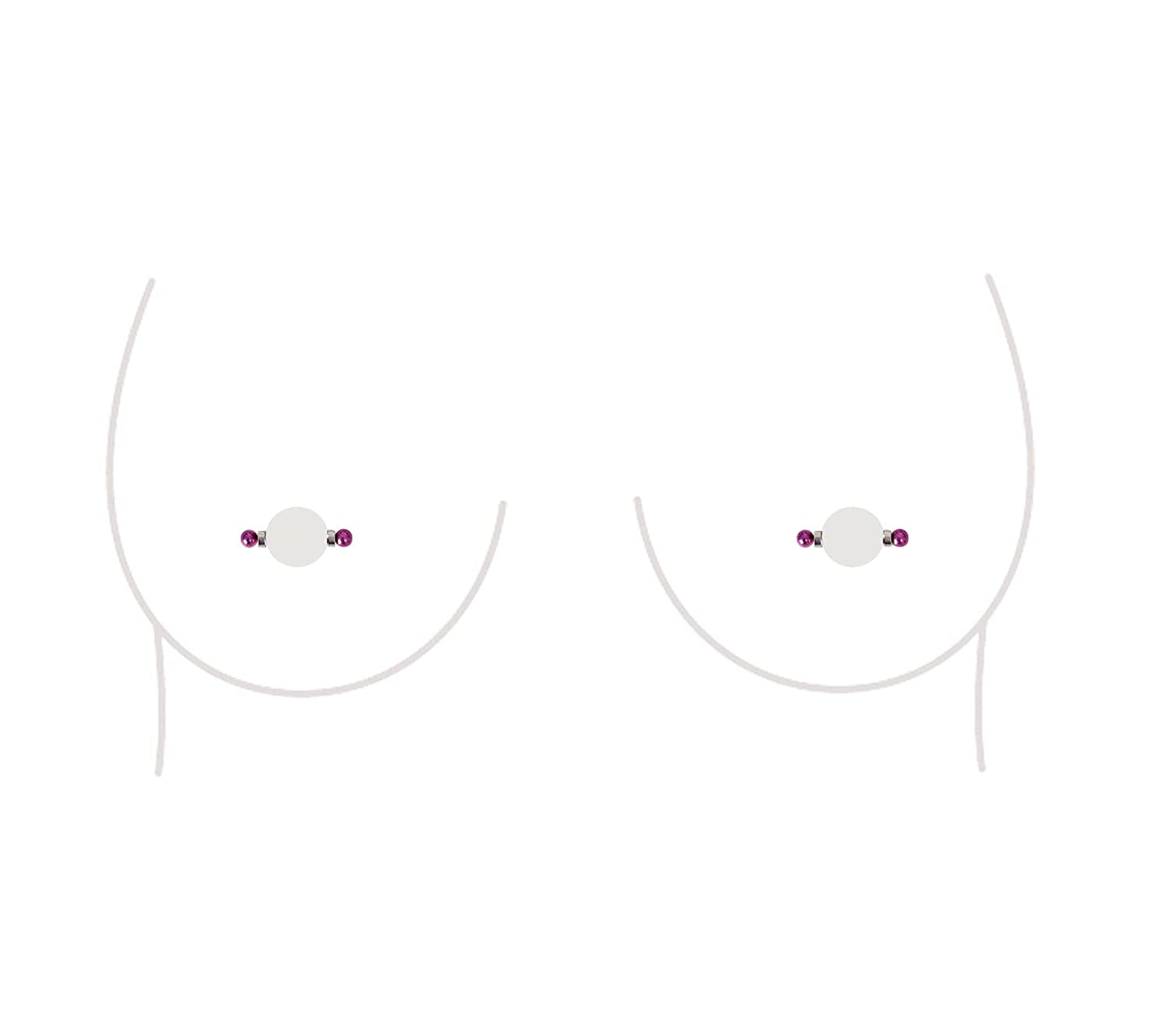 Non-Piercing Nipple Ring Magnetic Barbell Stud Fake Body Jewelry for Women (B - Black (Regular)) Apparel & Accessories > Jewelry > Body Jewelry All Body Art A - Mini (Pink)