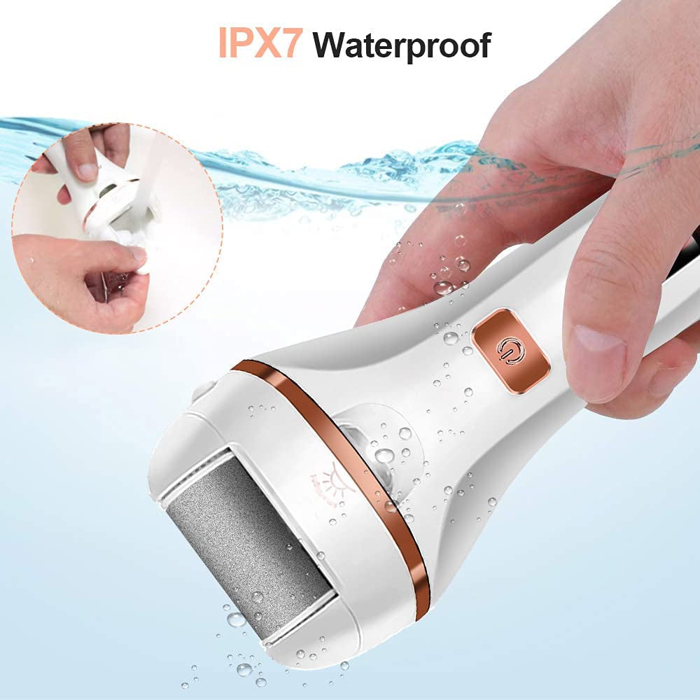 Electric Foot File Callus Remover for Feet, Rechargeable Pedicure Tools Foot Care Kit, Callus Remover with 3 Roller Heads,2 Speed,Battery Display for Remove Cracked Heels Calluses and Hard Skin Health & Beauty > Personal Care > Foot Care DanByte