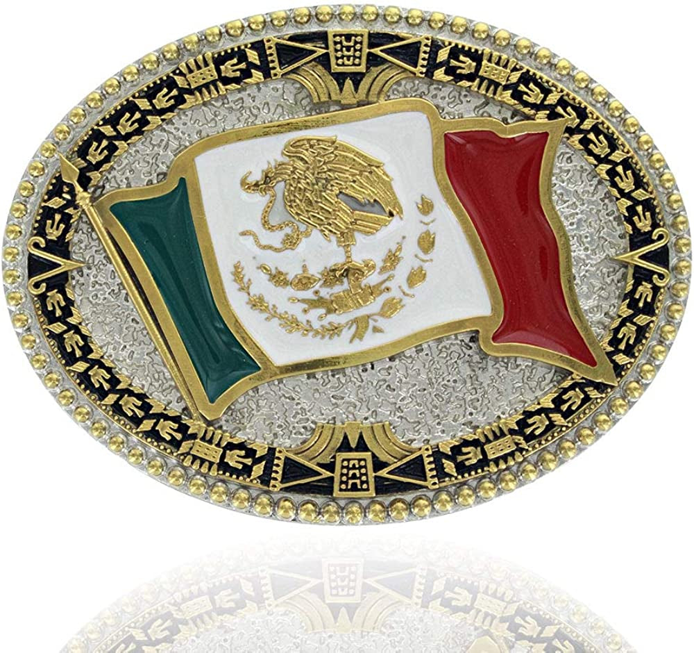 Montana Silversmiths Southwest Collection Attitude Western Belt Buckle Apparel & Accessories > Clothing Accessories > Belt Buckles Montana Silversmiths Grand Mexican Flag