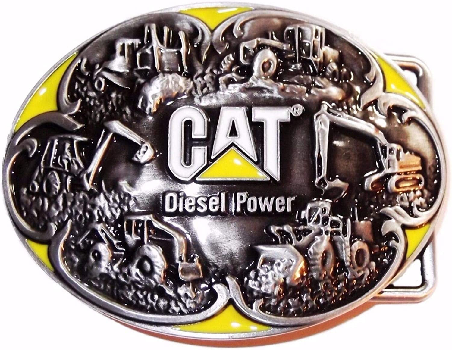 Caterpillar CAT Diesel Power Metal W/Enamel Accents Belt Buckle Apparel & Accessories > Clothing Accessories > Belt Buckles Caterpillar