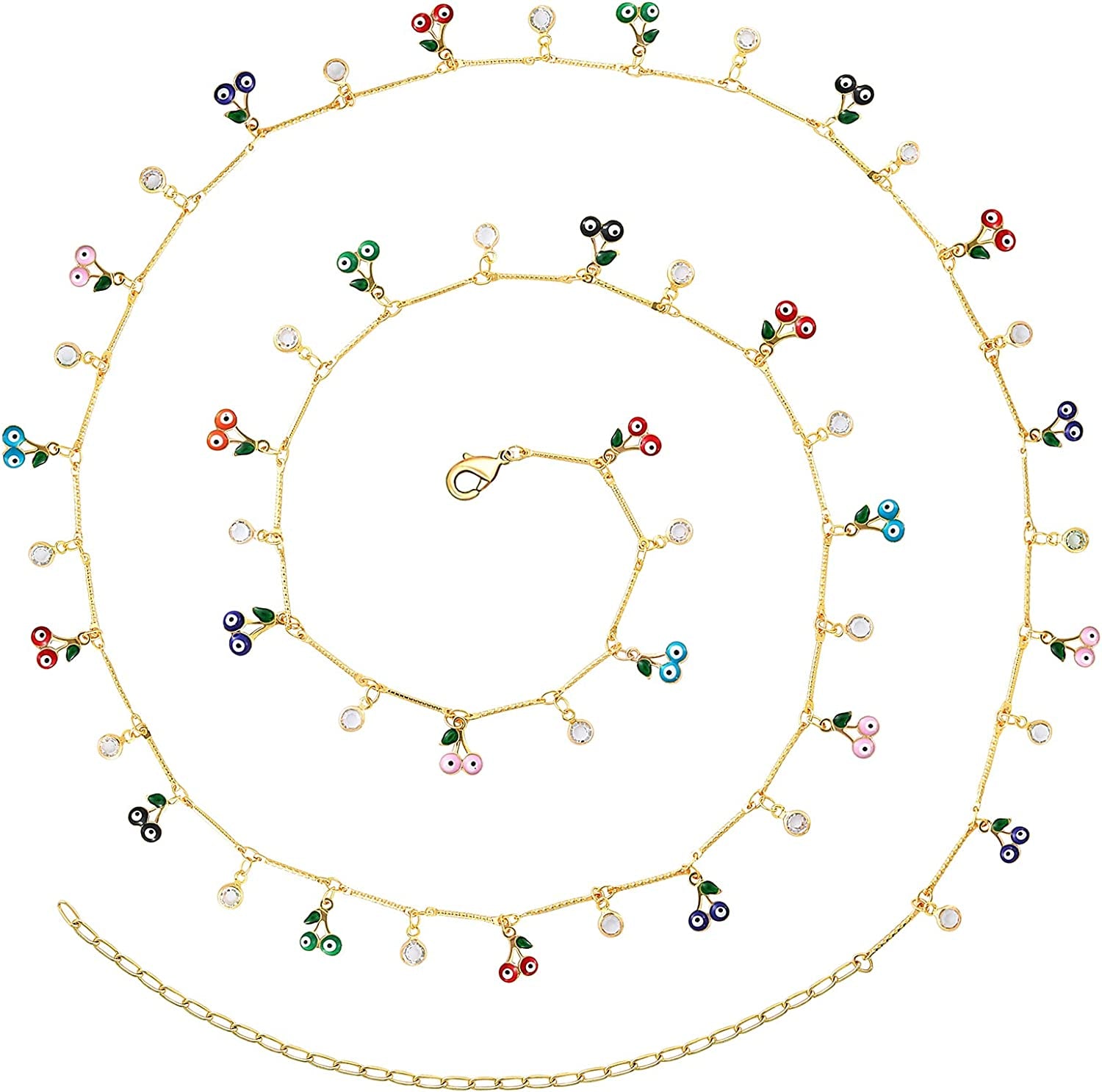 TOBENY 27.5/33.5/40 Inches Waist Belly Chains for the Waist for Women 14K Gold Plated Belly Chains for Women plus Size Body Chain for Women Teens Apparel & Accessories > Jewelry > Body Jewelry TOBENY L 39.3 Inches