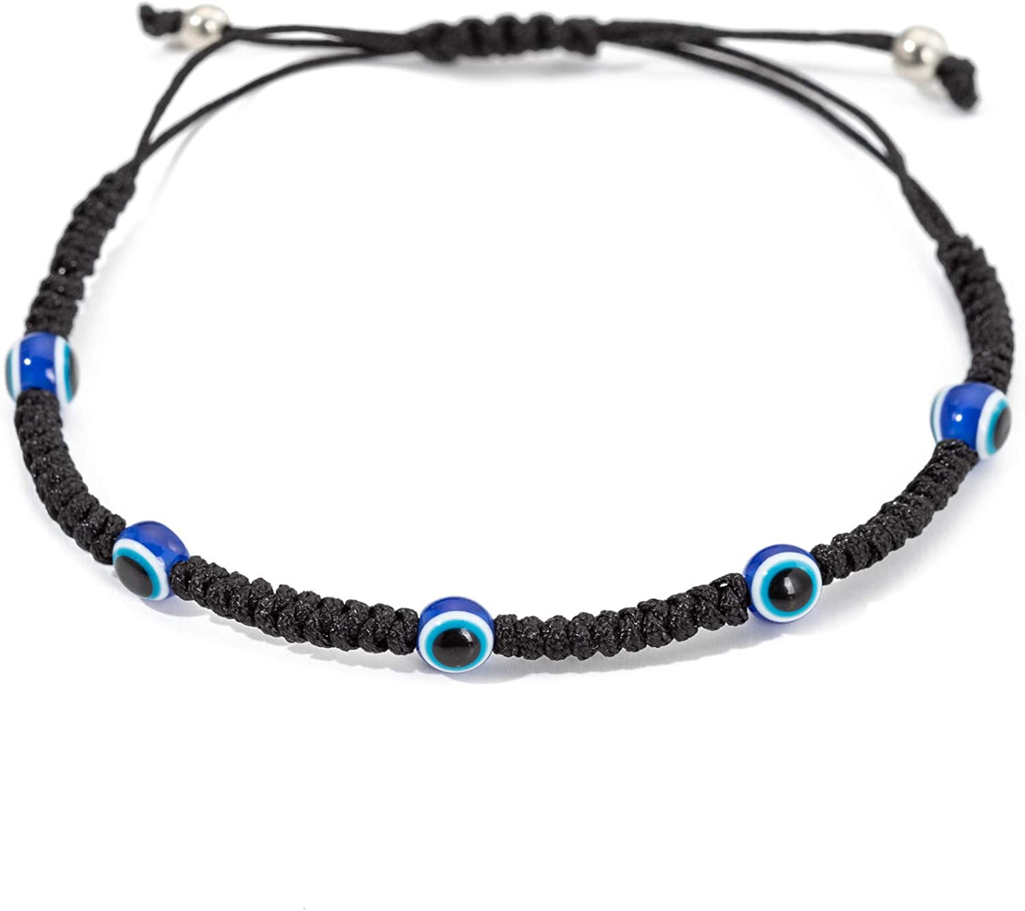 Handmade String Evil Eye Bracelet for Women Men Girls Boys Black Red Thread Adjustable Bracelets Minimalist Jewelry Apparel & Accessories > Jewelry > Bracelets kelistom 03. black 5 eyes