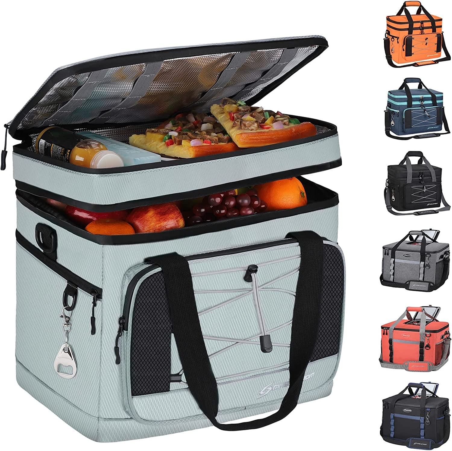 Maelstrom Soft Cooler Bag,Collapsible Soft Sided Cooler,30/60/75 Cans Beach Cooler,Ice Chest,Large Leakproof Camping Cooler,Portable Travel Cooler for Grocery Shopping,Camping,Kayaking,Road Trips Apparel & Accessories > Jewelry > Anklets Maelstrom 60 Can Gray 60 Can