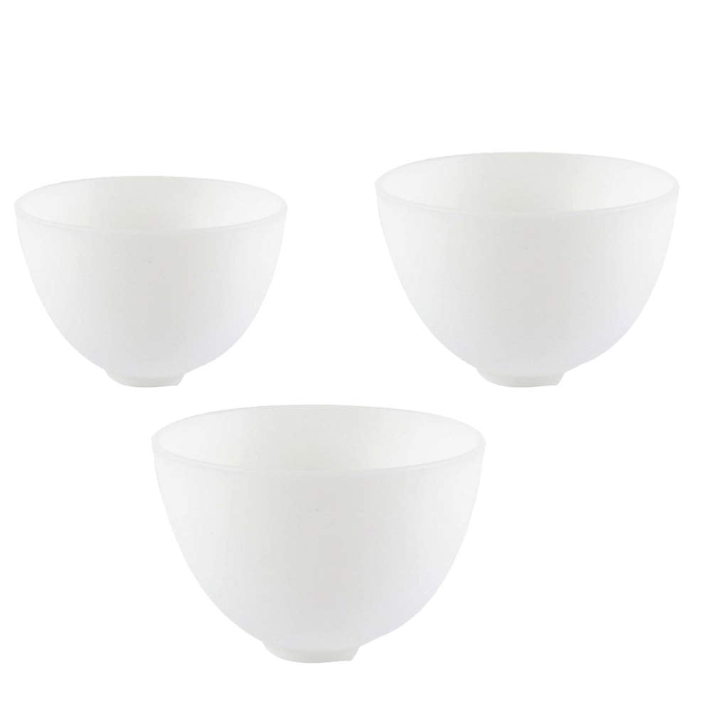 Healifty 3Pcs Diy Face Mixing Bowl Face Mask Bowl Facial Mud Bowl Silicone Bowl Cosmetic Beauty Tool for Home Salon Spa Face Skin Applicator Bowl (White) Health & Beauty > Personal Care > Cosmetics > Cosmetic Tools > Skin Care Tools Healifty White