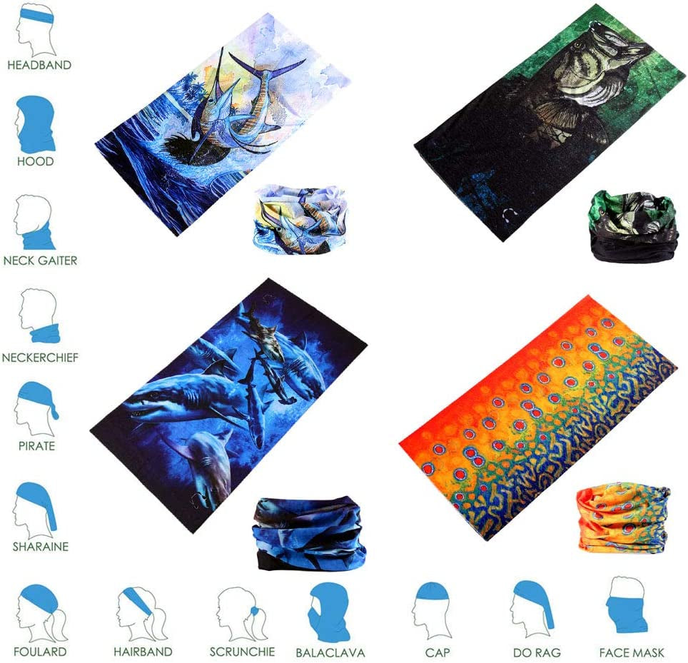 DEMIL 6PCS/8PCS/12PCS Seamless Headband Bandanas Headwear for Men&Women Scarf Apparel & Accessories > Clothing Accessories > Headwear Demil Sports