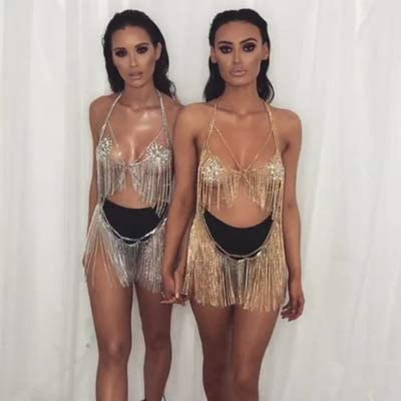 Minesign Boho Jewelry Women Metal Body Chain Set Indian Belly Chain Bikini Halloween Costume Party Apparel & Accessories > Jewelry > Body Jewelry MineSign