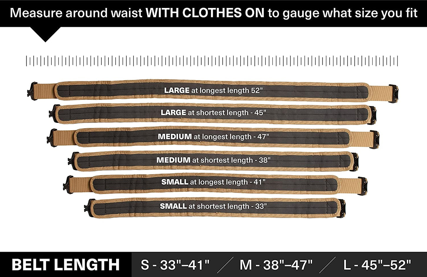 Tacticon Battle Belt | Combat Veteran Owned Company | Padded Tactical Belt | Duty Belt with Metal Quick Release Buckle Apparel & Accessories > Clothing Accessories > Belts Tacticon