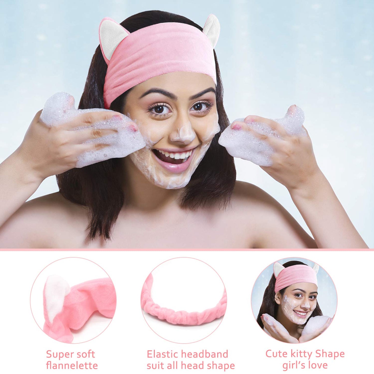 Urfashion Face Mask Mixing Bowl Set,10 in 1 Cat Shape Headband Spray Brush Stick Spatula Puff Measure Spoon Lady Face Skin Care Mask Mixing Tool Sets Health & Beauty > Personal Care > Cosmetics > Cosmetic Tools > Skin Care Tools URfashion