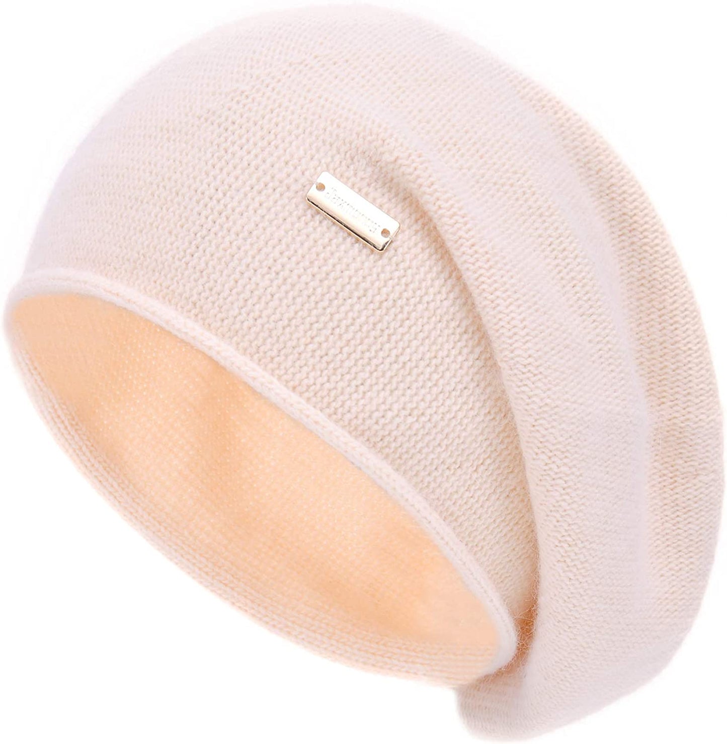 Jaxmonoy Cashmere Slouchy Knit Beanie Hat for Women Winter Soft Warm Ladies Wool Knitted Skull Beanies Cap Apparel & Accessories > Clothing Accessories > Hats jaxmonoy Beige