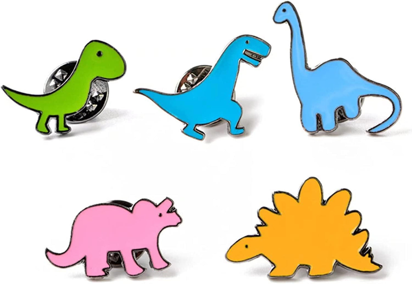 5Pcs Enamel Pins for Backpacks Cute Lapel Pins Set Cool Hat Pins Funny Brooch Women Gift Dinosaurs