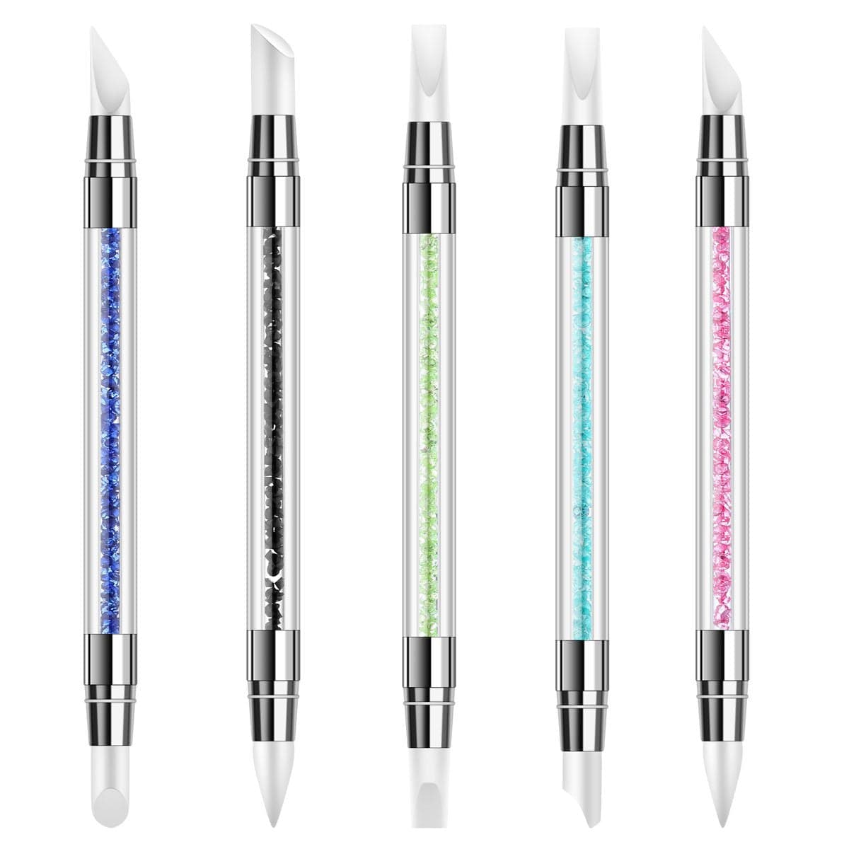 5Pcs Nail Art Sculpture Pen Dual Tipped Silicone Nail Tool Rhinestone Nail Polish Carving Pen Rubber Tip Nail Brushes Health & Beauty > Personal Care > Cosmetics > Cosmetic Tools > Nail Tools BTYMS