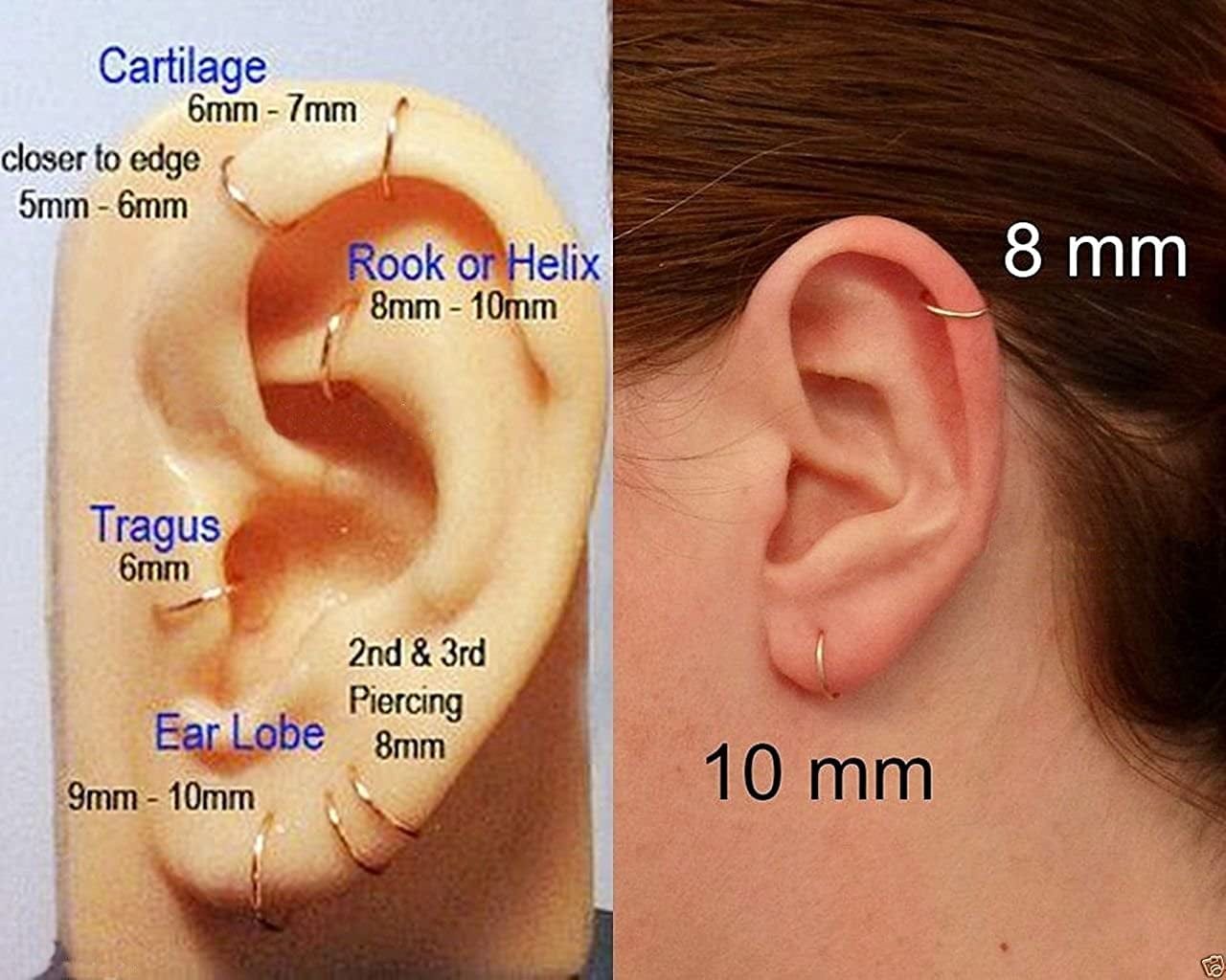 5Pcs Stainless Steel 16G Sleeper Hoop Earrings for Women Men Boys Girls Septum Hinged Clicker Nose Lip Ring Helix Daith Cartilage Tragus Piercings Tiny Small Huggie Hoops Hypoallergenic Sensitive Ears Jewelry Apparel & Accessories > Jewelry > Rings NewZenro