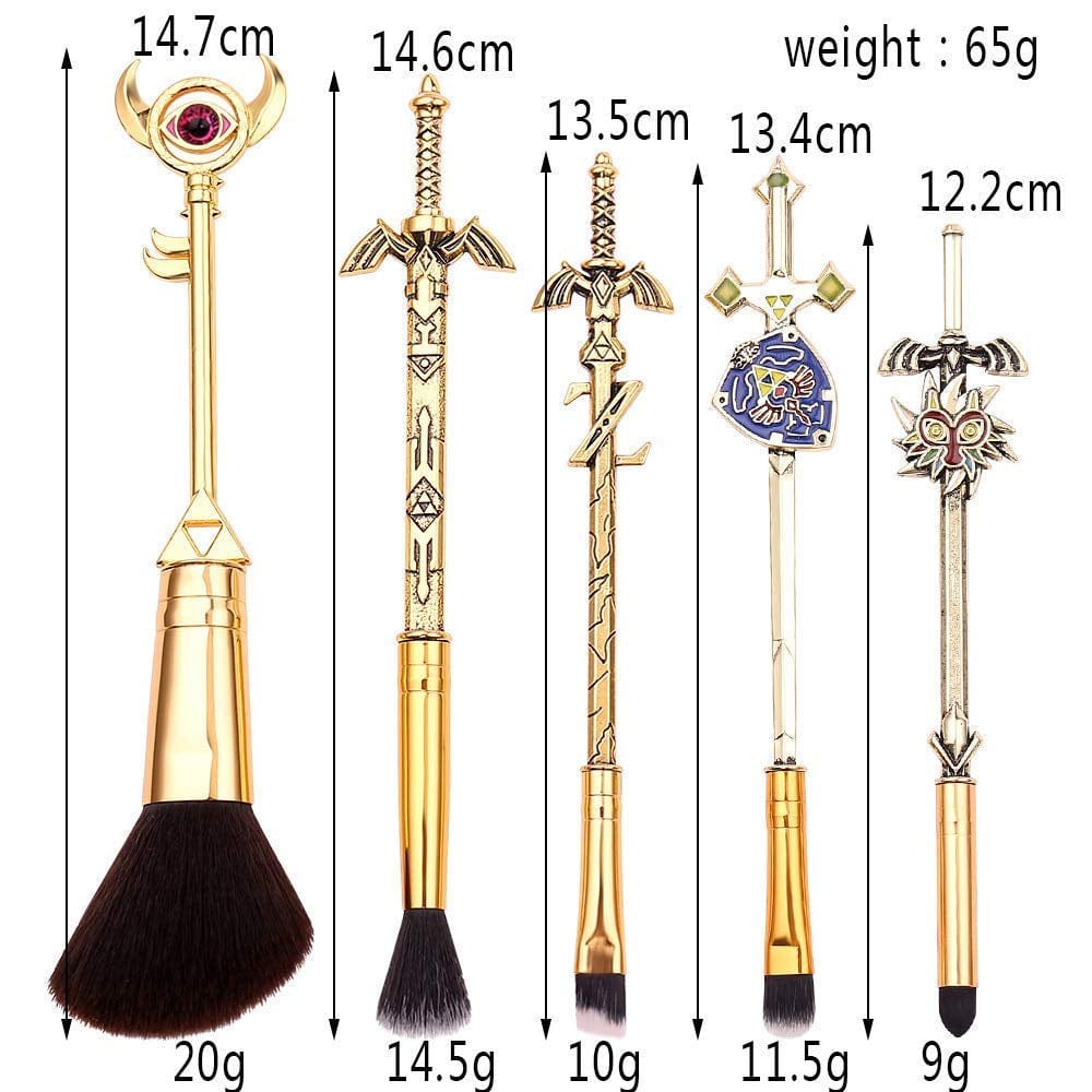 5PCS the Legend of Zelda Makeup Brushes Set, Professional Makeup Tools Eye Shadow Highlight Brush Set, Game Series Makeup Brushes Set for Zelda Fans Health & Beauty > Personal Care > Cosmetics > Cosmetic Tools > Makeup Tools Beita