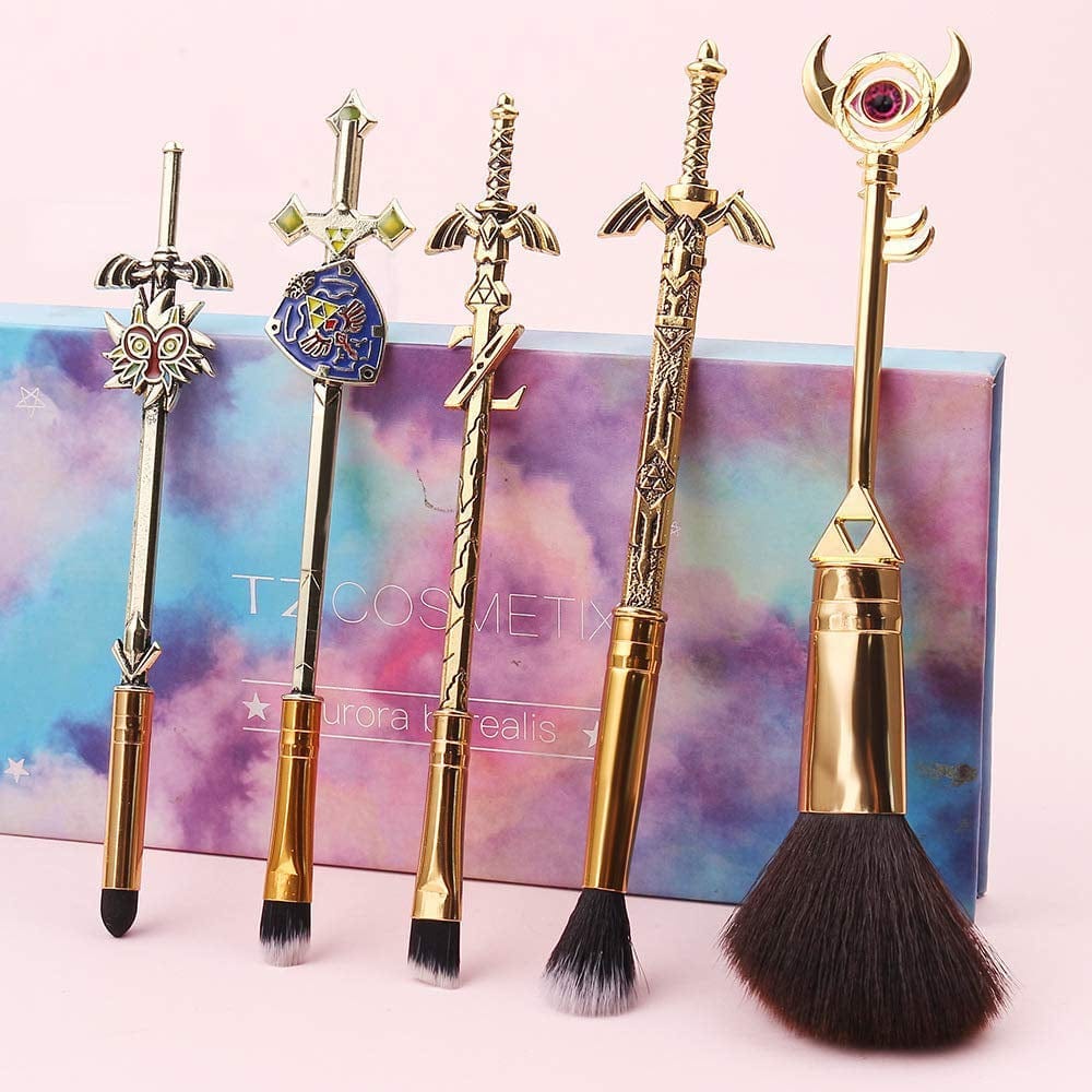 5PCS the Legend of Zelda Makeup Brushes Set, Professional Makeup Tools Eye Shadow Highlight Brush Set, Game Series Makeup Brushes Set for Zelda Fans Health & Beauty > Personal Care > Cosmetics > Cosmetic Tools > Makeup Tools Beita