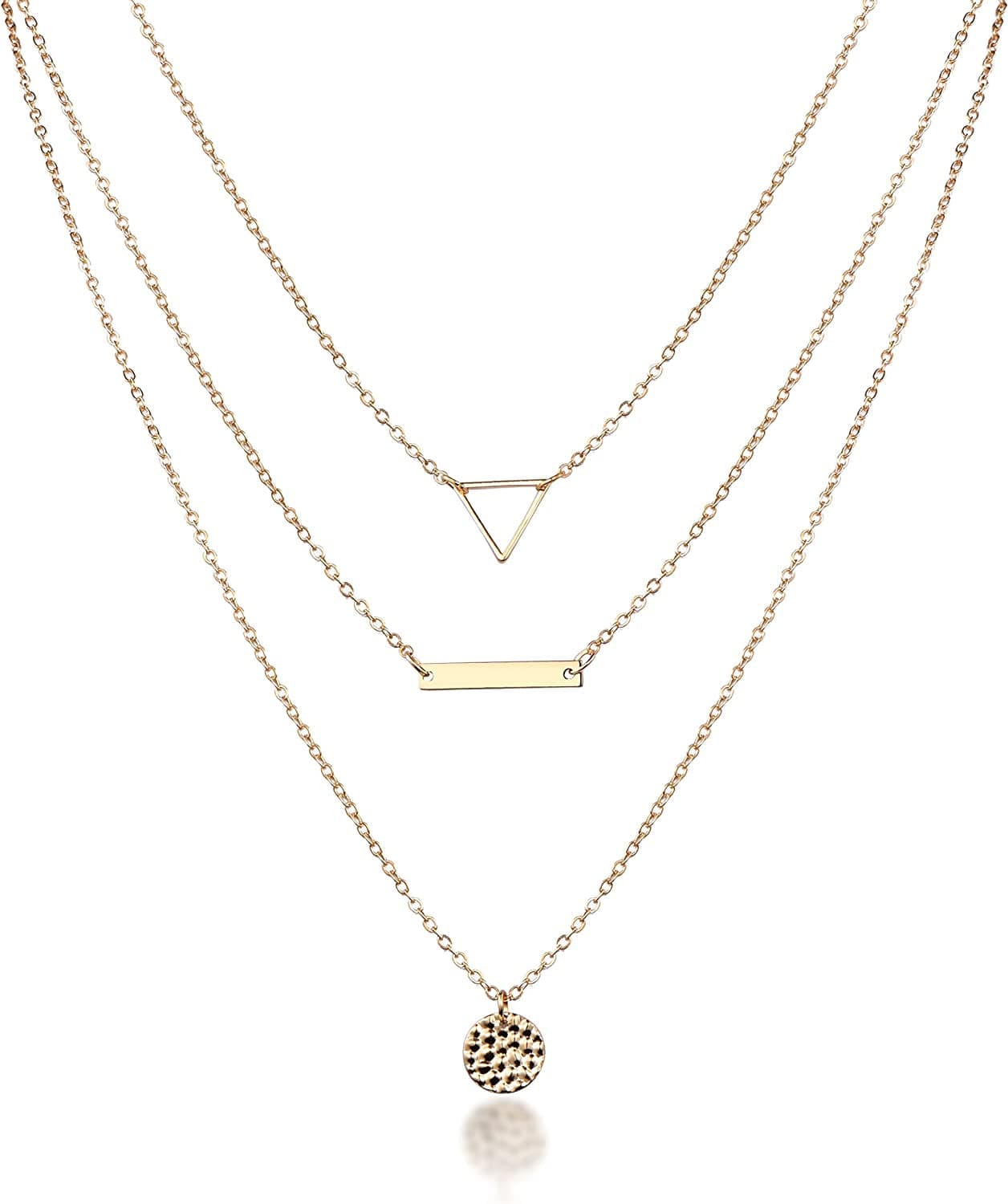 6/10/12 PCS Multiple DIY Layered Choker Necklace Pack for Teens - Gold Y Pendant Necklace for Women - Gold Silver Chokers for Teen Girls