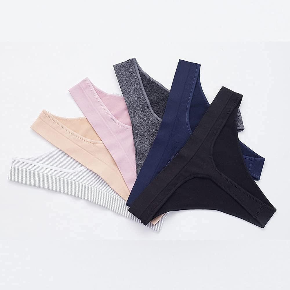 6 Pack No Show Thong Pack for Women Thongs for Women Seamless Thongs for Women Pack Thong Underwear Women
