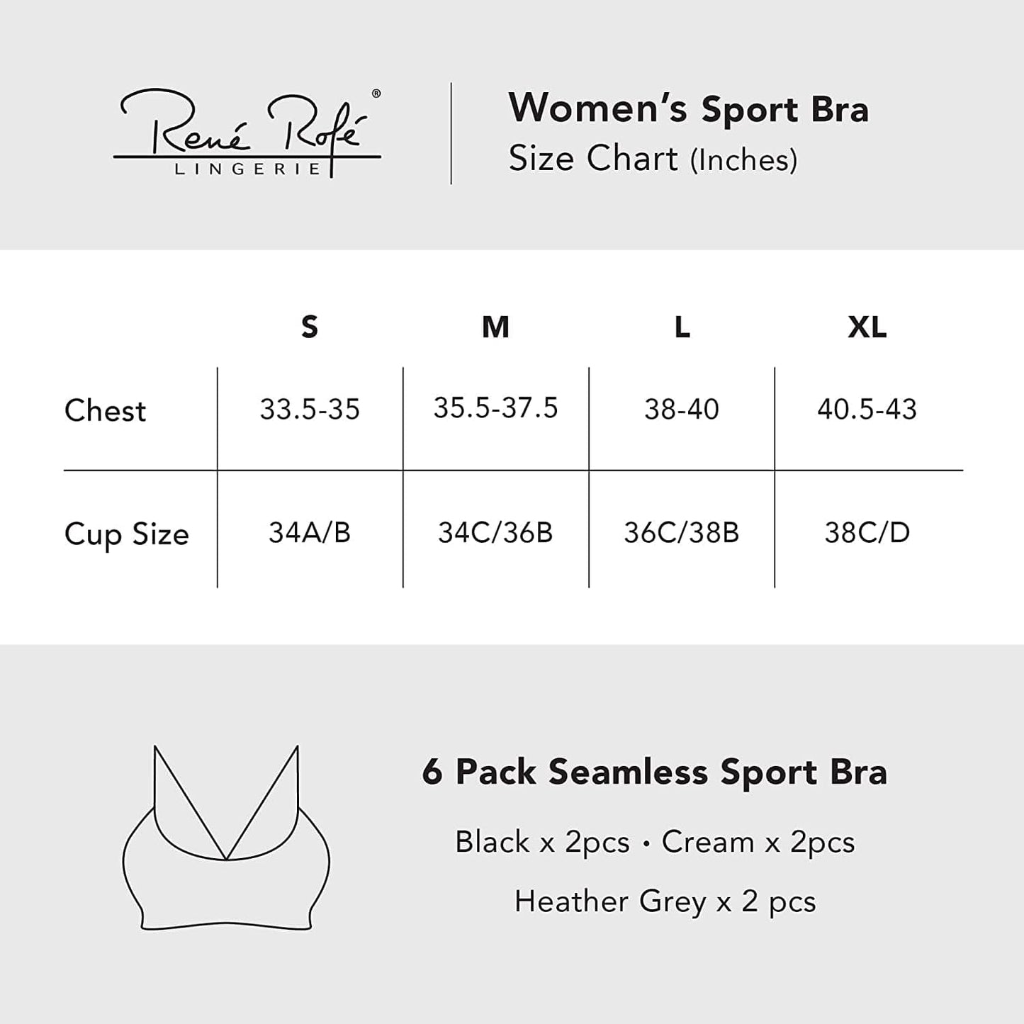 6 Pack Sports Cami Bras : Seamless Wirefree Yoga Sleep Bra with Removable Pads, Adjustable Straps and Offers Back Support