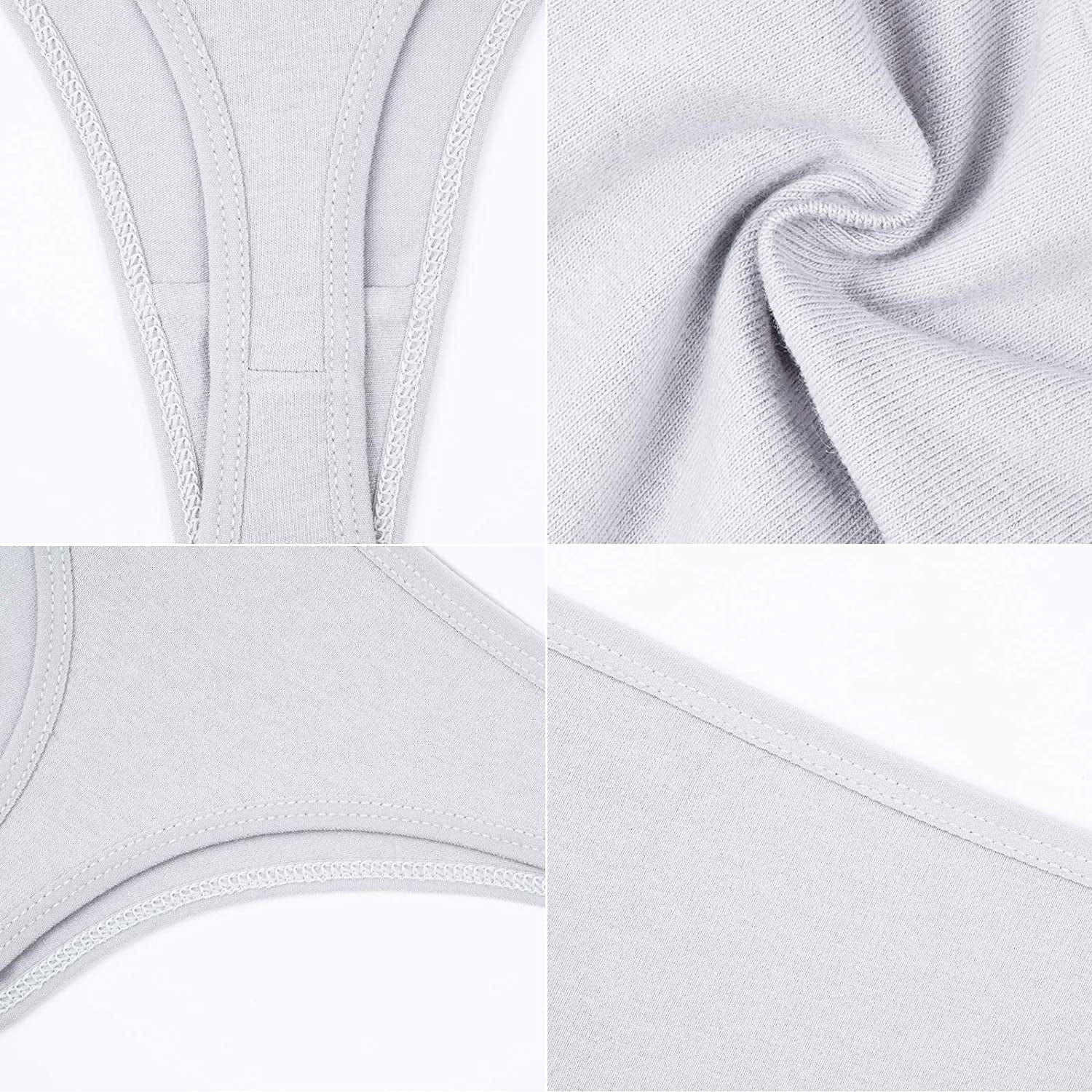 6 Pack Women'S Cotton Thongs Breathable Bikini Panties Underwear