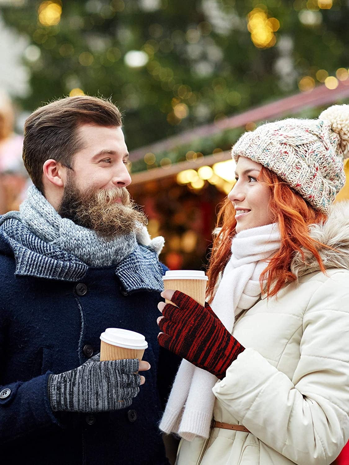 6 Pairs Half Finger Gloves Unisex Fingerless Gloves Winter Knit Gloves Stretchy Typing Gloves Mittens Apparel & Accessories > Clothing Accessories > Gloves & Mittens Syhood