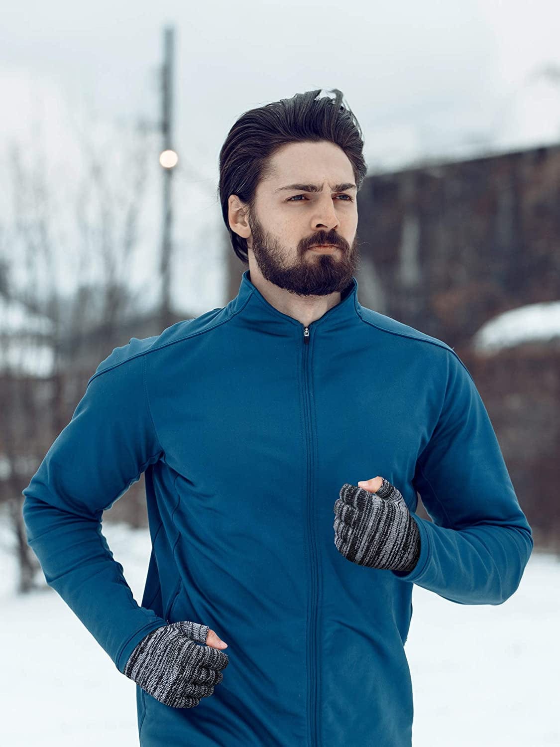 6 Pairs Half Finger Gloves Unisex Fingerless Gloves Winter Knit Gloves Stretchy Typing Gloves Mittens Apparel & Accessories > Clothing Accessories > Gloves & Mittens Syhood