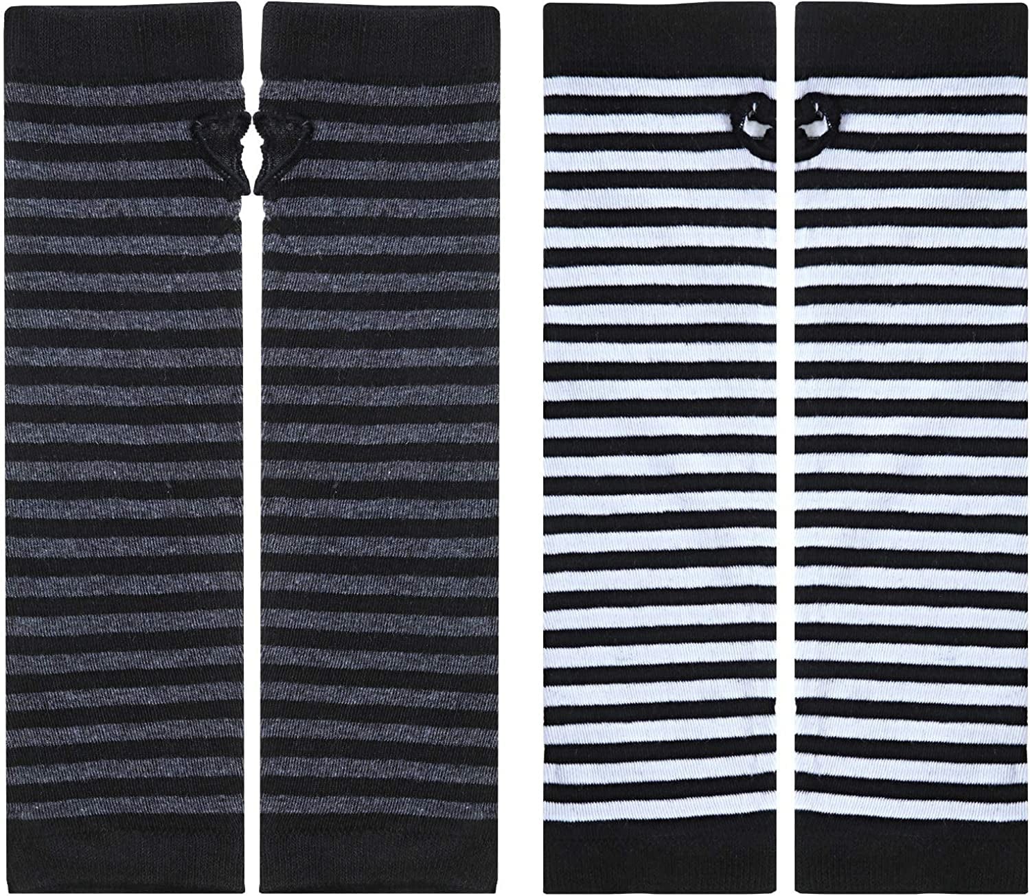 6 Pairs Knit Arm Warmer Thumb Hole Stretchy Gloves Women Long Fingerless Gloves Apparel & Accessories > Clothing Accessories > Gloves & Mittens SATINIOR