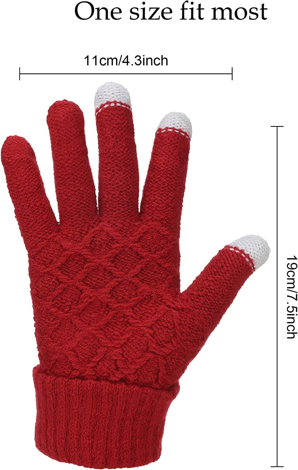 6 Pairs Women'S Winter Touchscreen Gloves Warm Fleece Lined Knit Gloves Elastic Cuff Winter Texting Gloves Apparel & Accessories > Clothing Accessories > Gloves & Mittens SATINIOR
