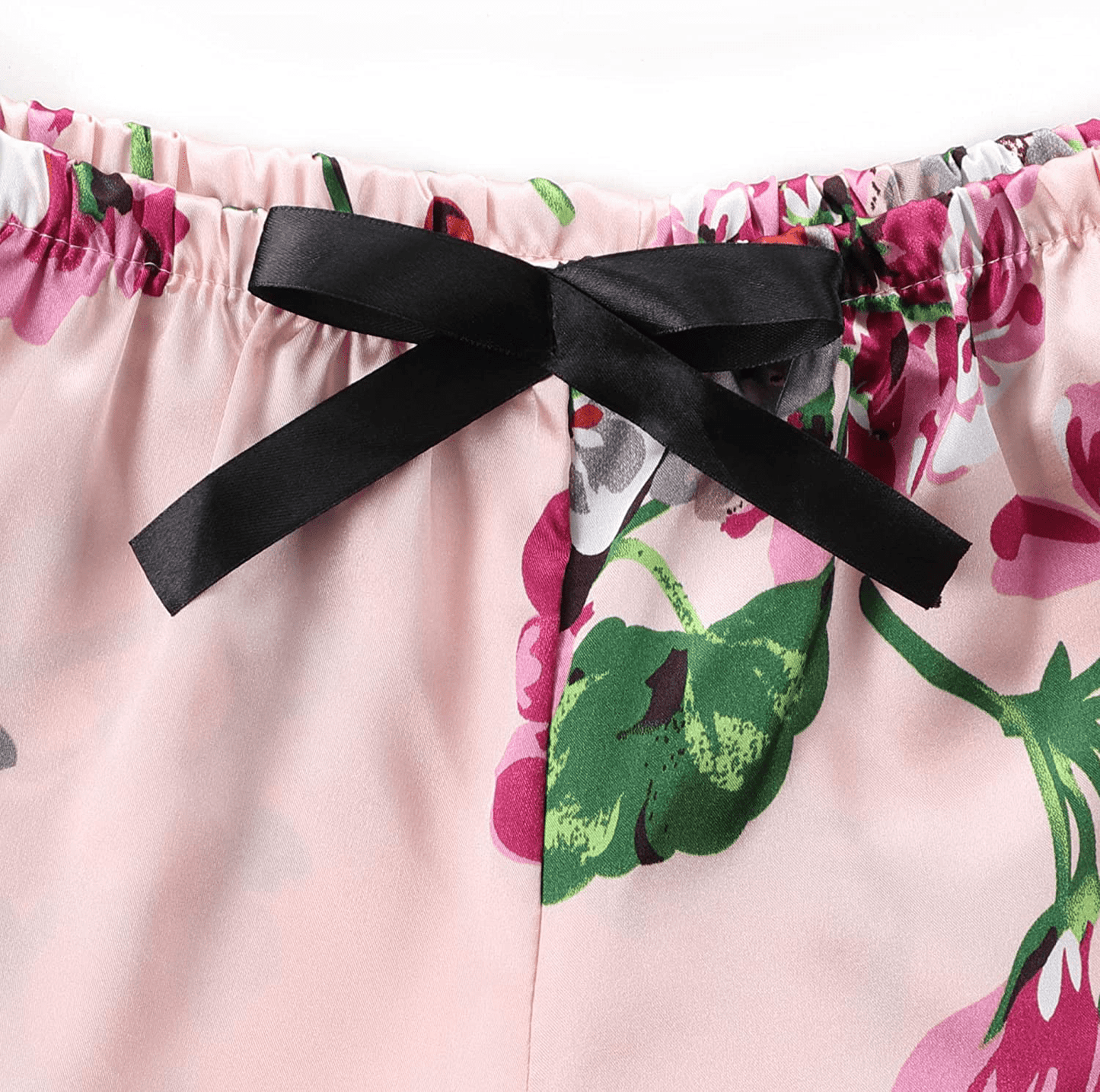 6 Pcs Silk Pajamas with Lingerie Set for Women, Floral Lace Cami Lingerie Satin Sleepwear with Garter Belts and Stocking Sets Apparel & Accessories > Clothing > Sleepwear & Loungewear Kylie Max