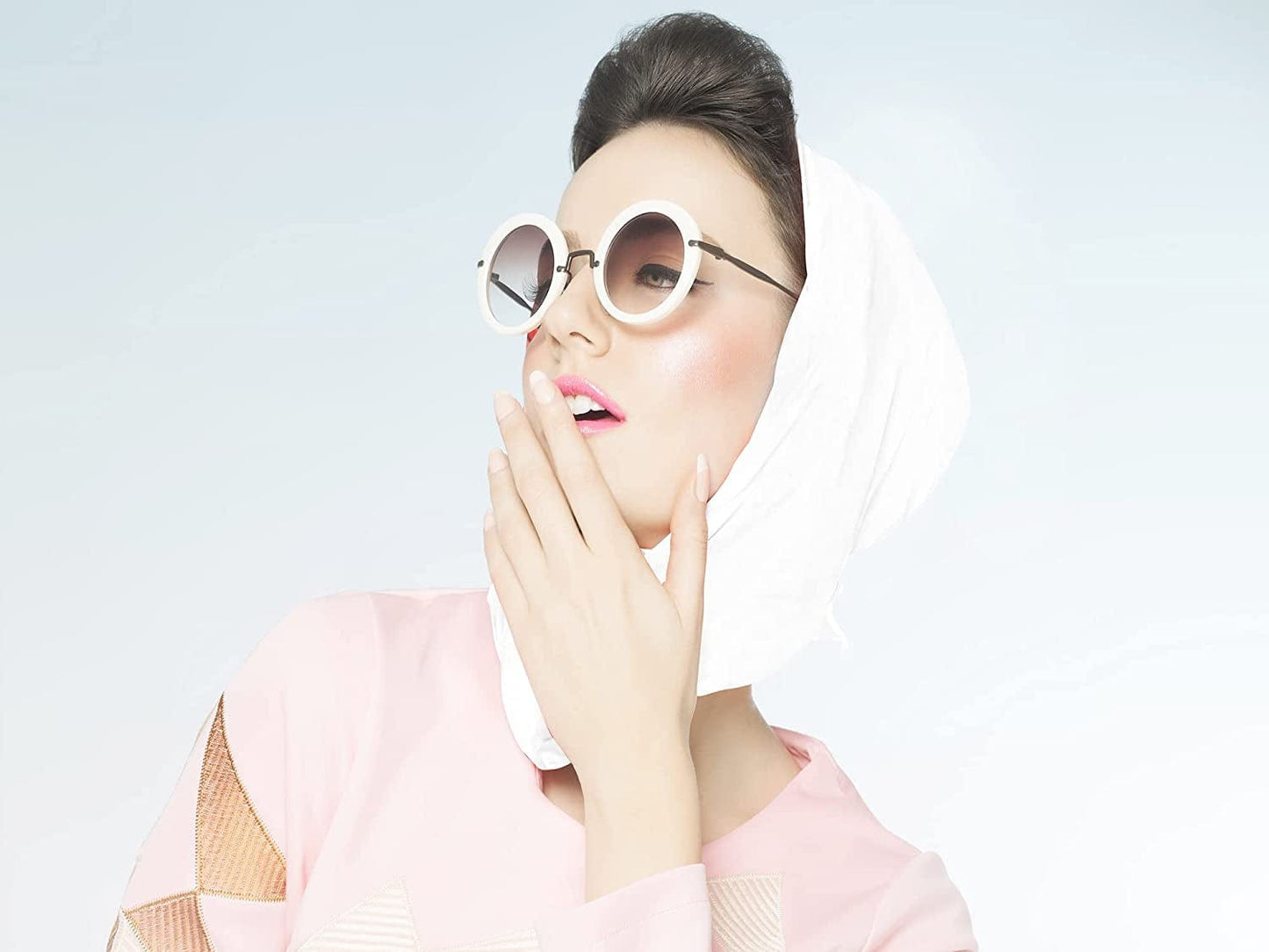 6 Pcs Women Scarf Soft Chiffon Shawl Travel Sunscreen Wrap Scarf Multicolor Apparel & Accessories > Clothing Accessories > Scarves & Shawls Hulless