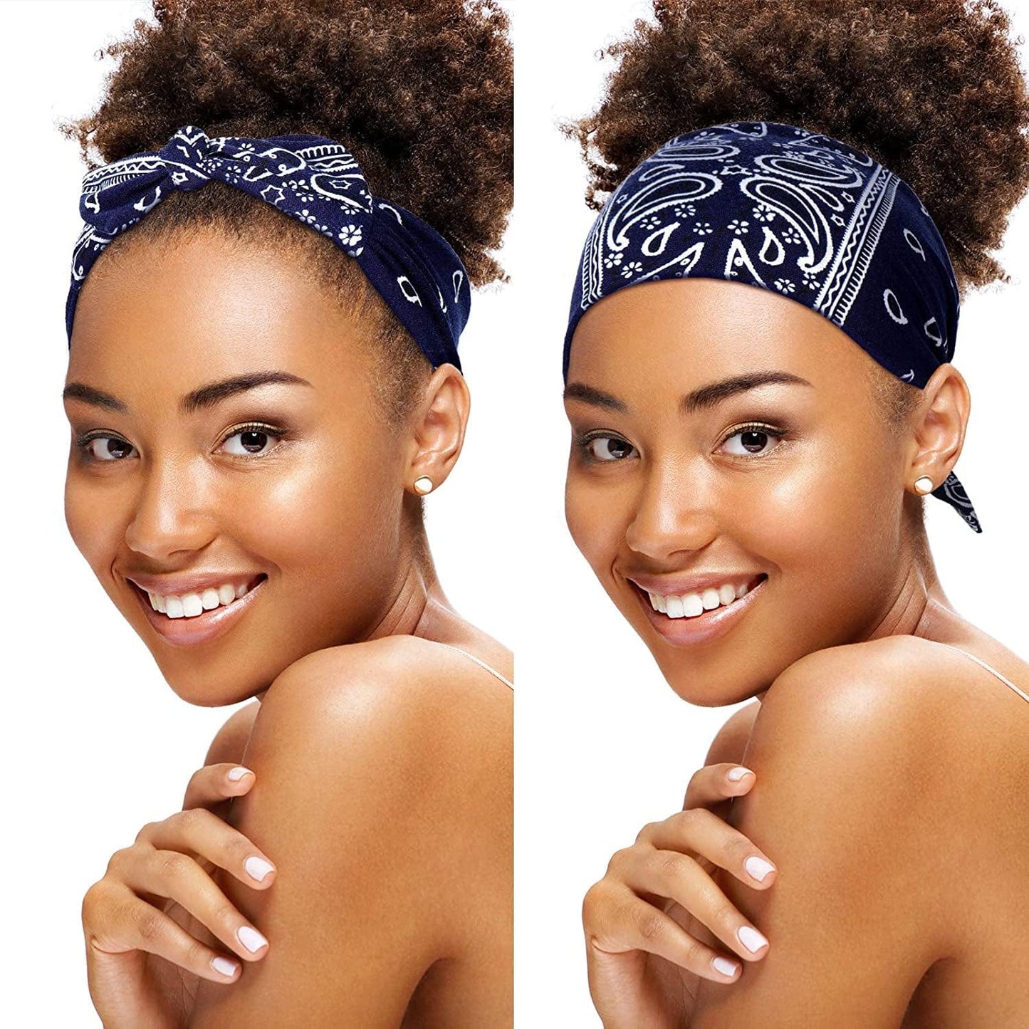 6 Pieces Adjustable Headbands for Women Knotted Headbands African Headband Yoga Elastic Non-Slip Floral Hair Bands for Running Hiking Cycling Workout (Elegant Patterns) Apparel & Accessories > Clothing Accessories > Bandanas & Headties WILLBOND