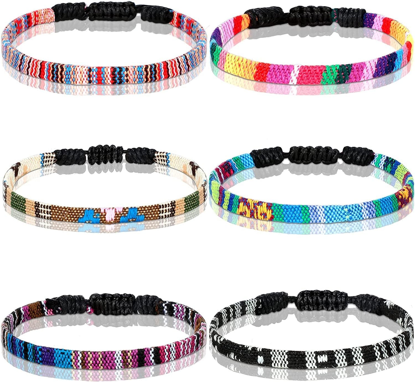 6 Pieces Ankle Bracelet Adjustable Boho Surfer Anklet Bracelet Thin Rope Unisex Handmade Beach Anklet Boho Colorful Ankle Bracelet Bohemia Anklet Chain Jewelry Festival Accessories Apparel & Accessories > Jewelry > Anklets Jadive Elegant Style