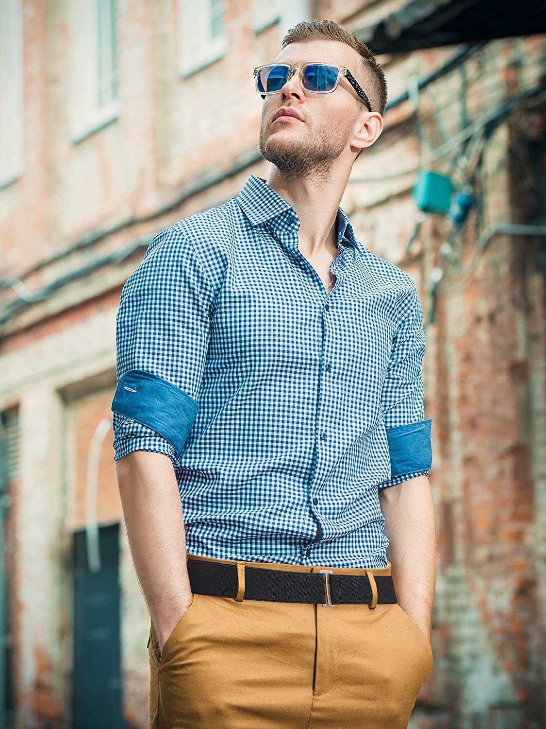 6 Pieces Invisible Belts No Show Women'S Stretch Belt Adjustable Elastic Belts with Flat Buckle for Jeans Pants Dresses Apparel & Accessories > Clothing Accessories > Belts SATINIOR