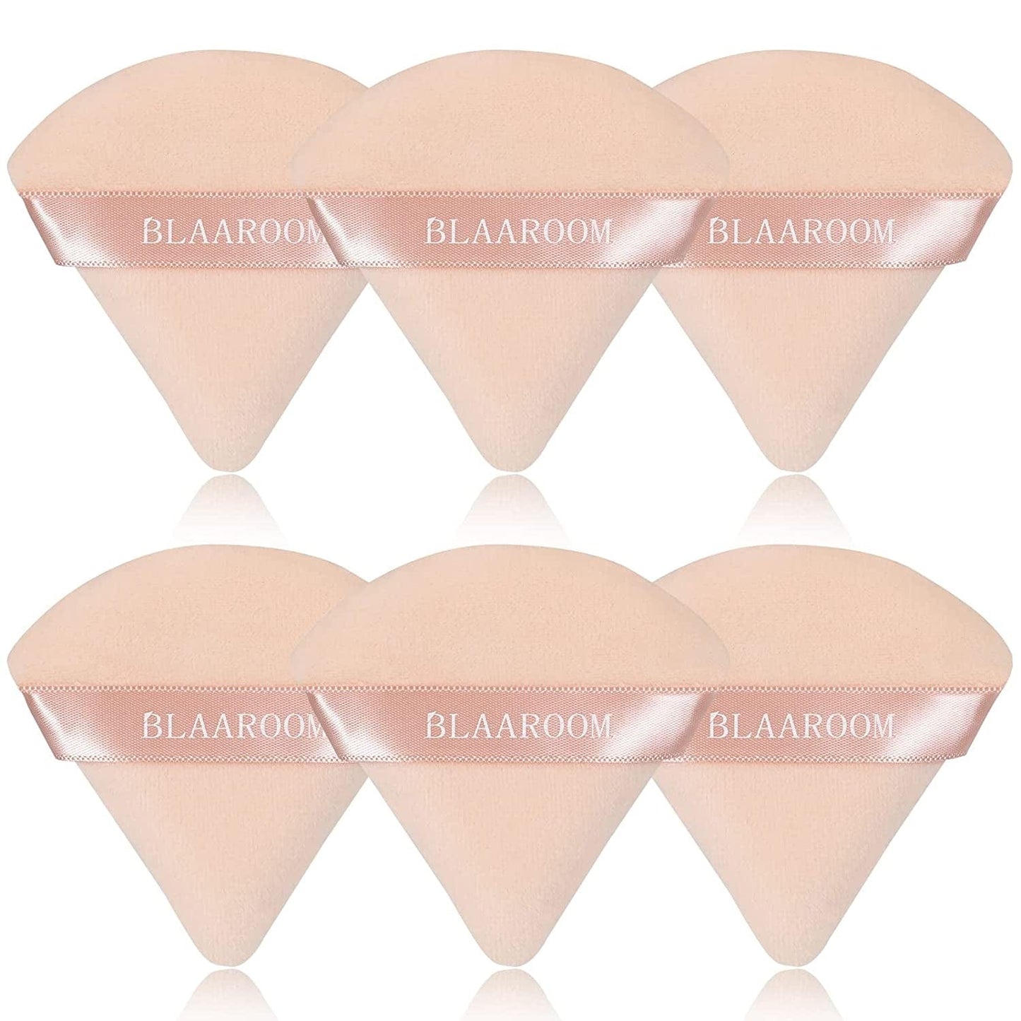 6 Pieces Powder Puff Face Makeup Velour Soft Triangle Powder Puffs - for Loose Powder Mineral Powder Body Powder Wet Dry Cosmetic Foundation Sponge Makeup Tool Health & Beauty > Personal Care > Cosmetics > Cosmetic Tools > Makeup Tools BLAAROOM Nude