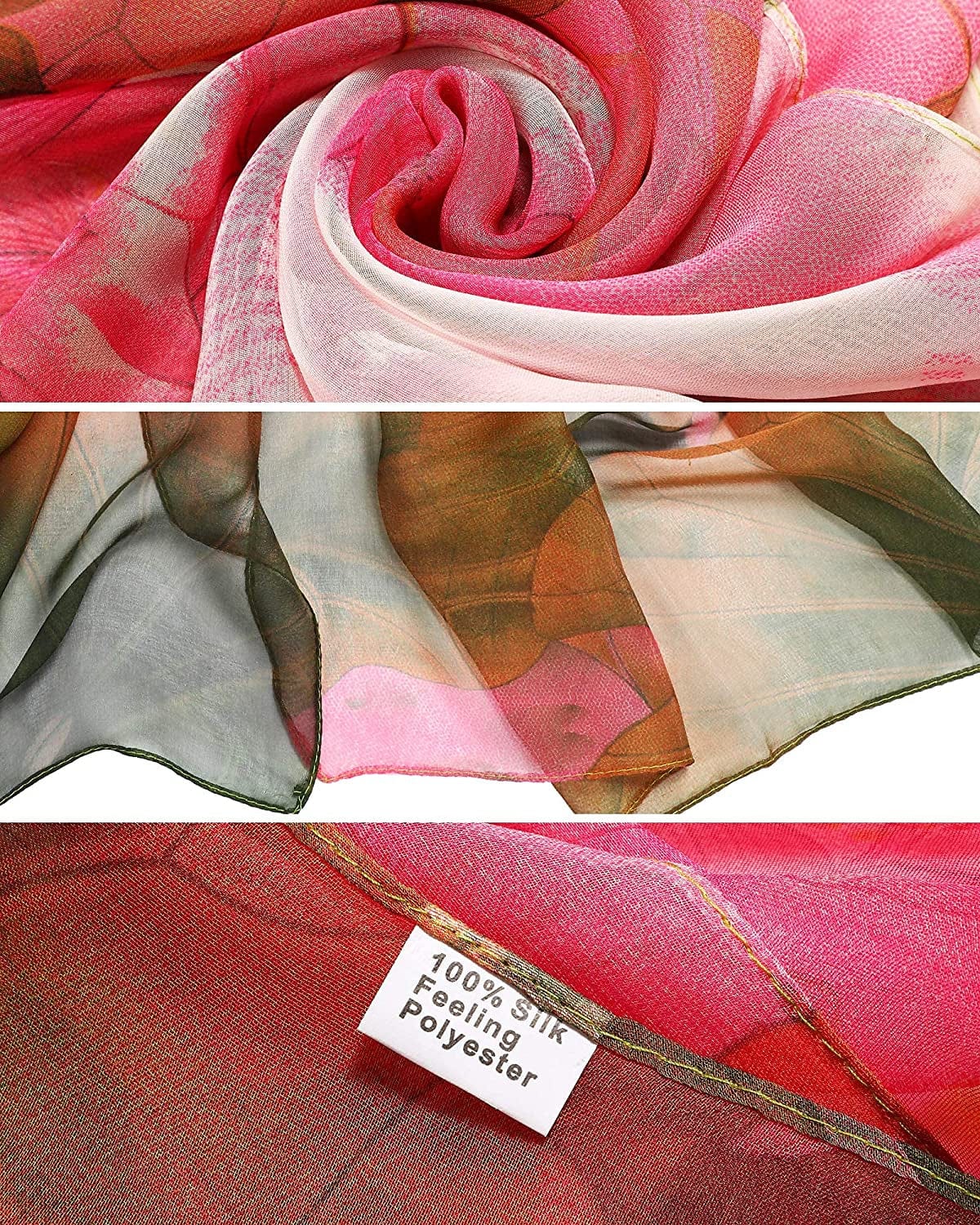 6 Pieces Scarf for Women Print Floral Pattern Scarf Lightweight Shawl Mixed Color Wrap Shawl Headscarf Neck Cover for Women Girls,62 X 20 Inches Apparel & Accessories > Clothing Accessories > Scarves & Shawls Zhanmai